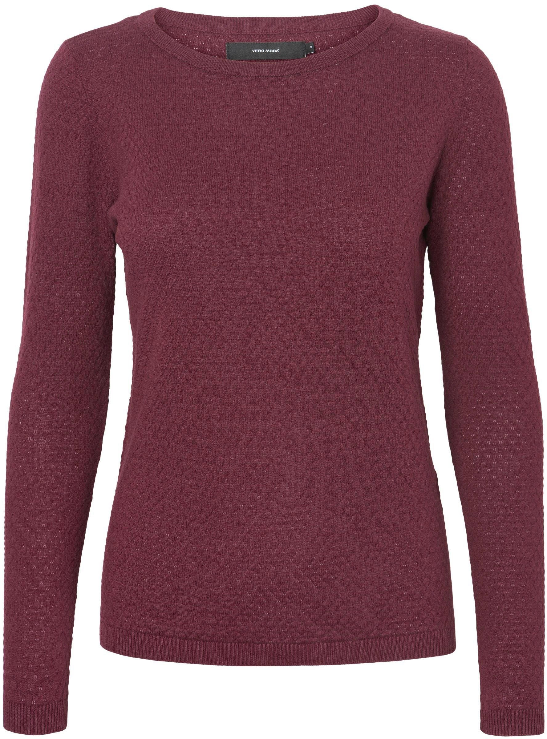 Vero Moda Rundhalspullover VMCARE STRUCTURE LS günstig online kaufen