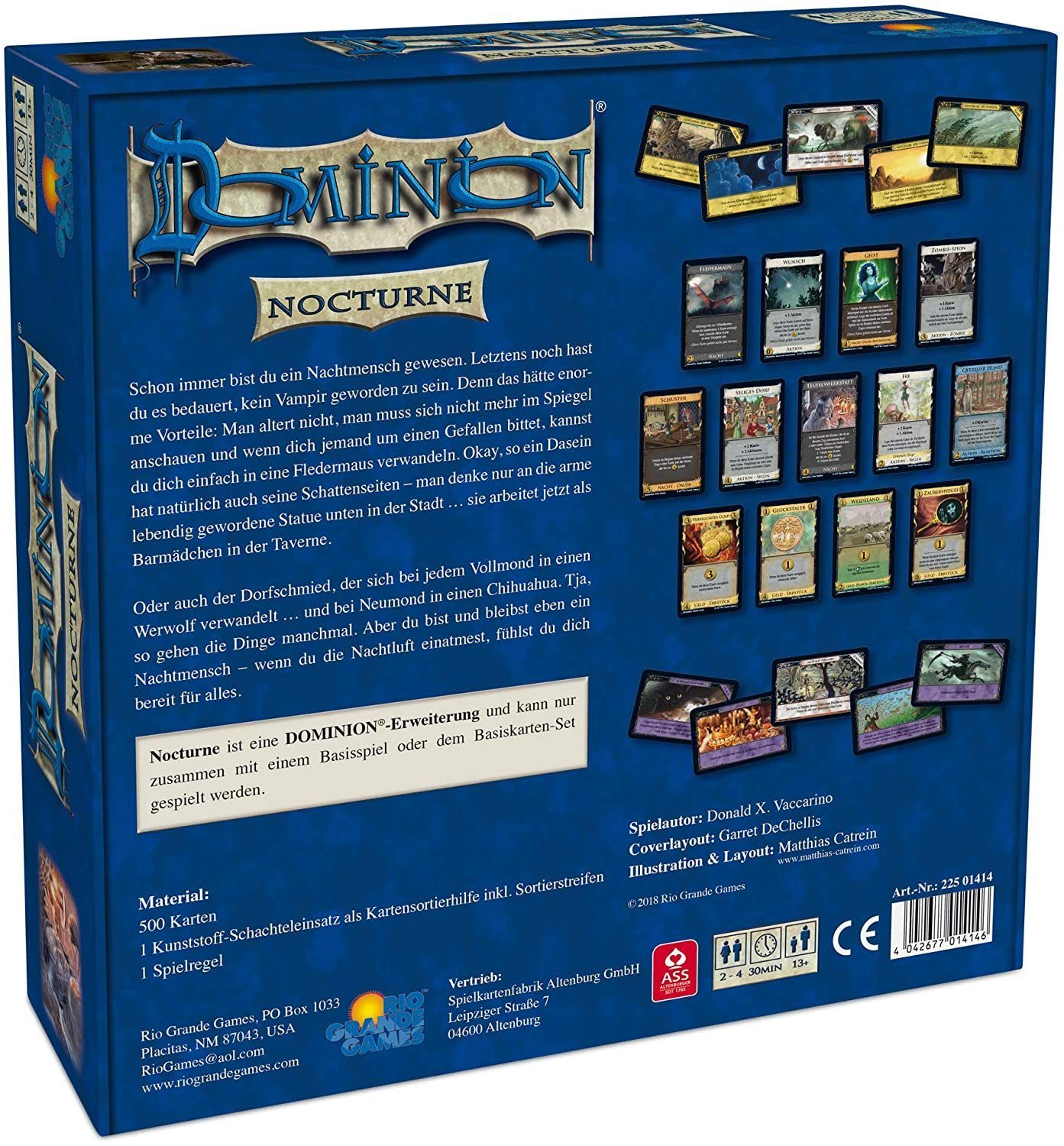Rio Grande Games Spiel RGG Dominion Nocturne, Brettspiel