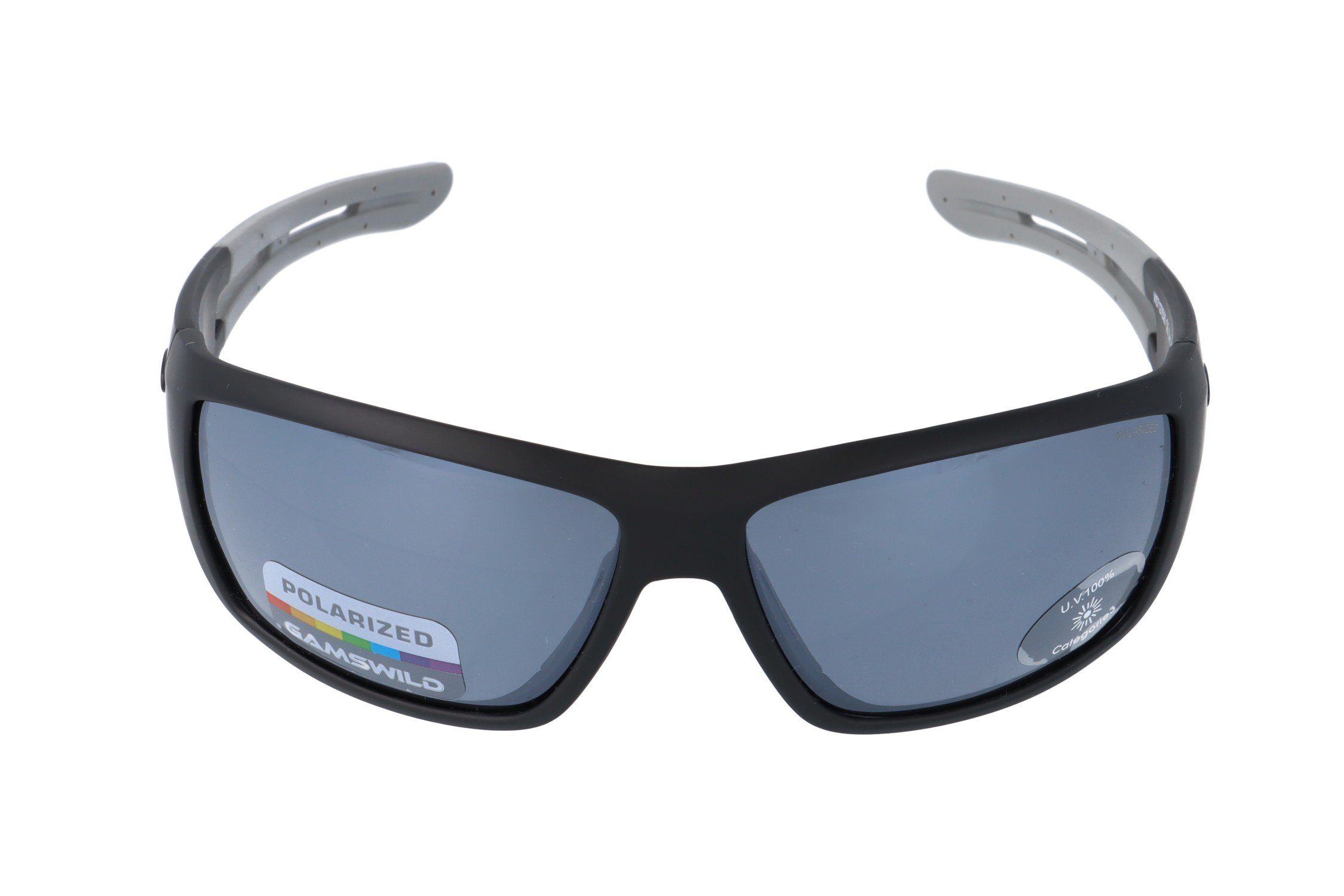 Gamswild Skibrille UV400 Sonnenbrille Fahrradbrille extra breite Bügel Damen, Herren Modell WS7127 in schwarz, grau, blau