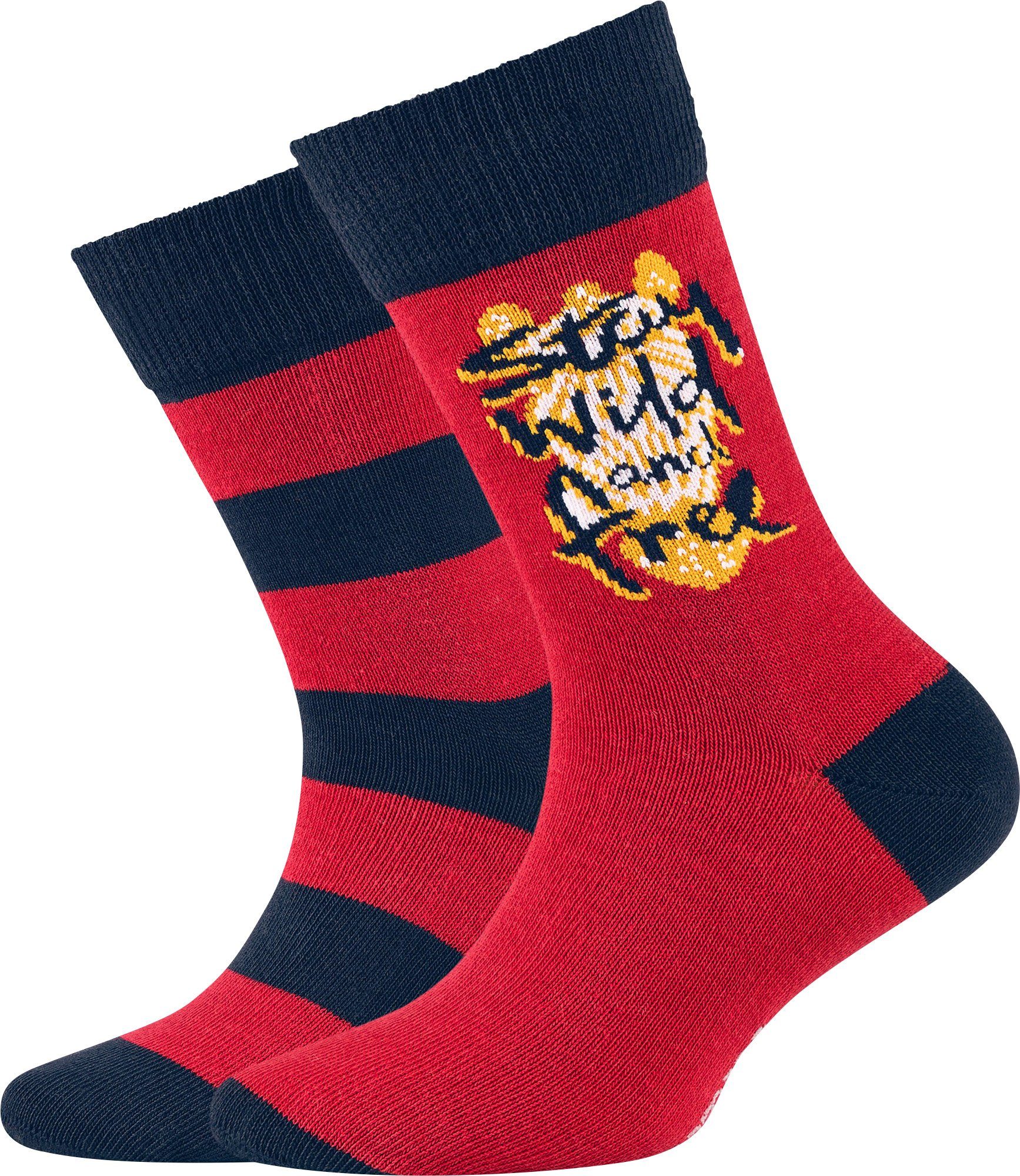 Camano Socken Kinder-Socken 2 Paar Streifen: 1 Paar