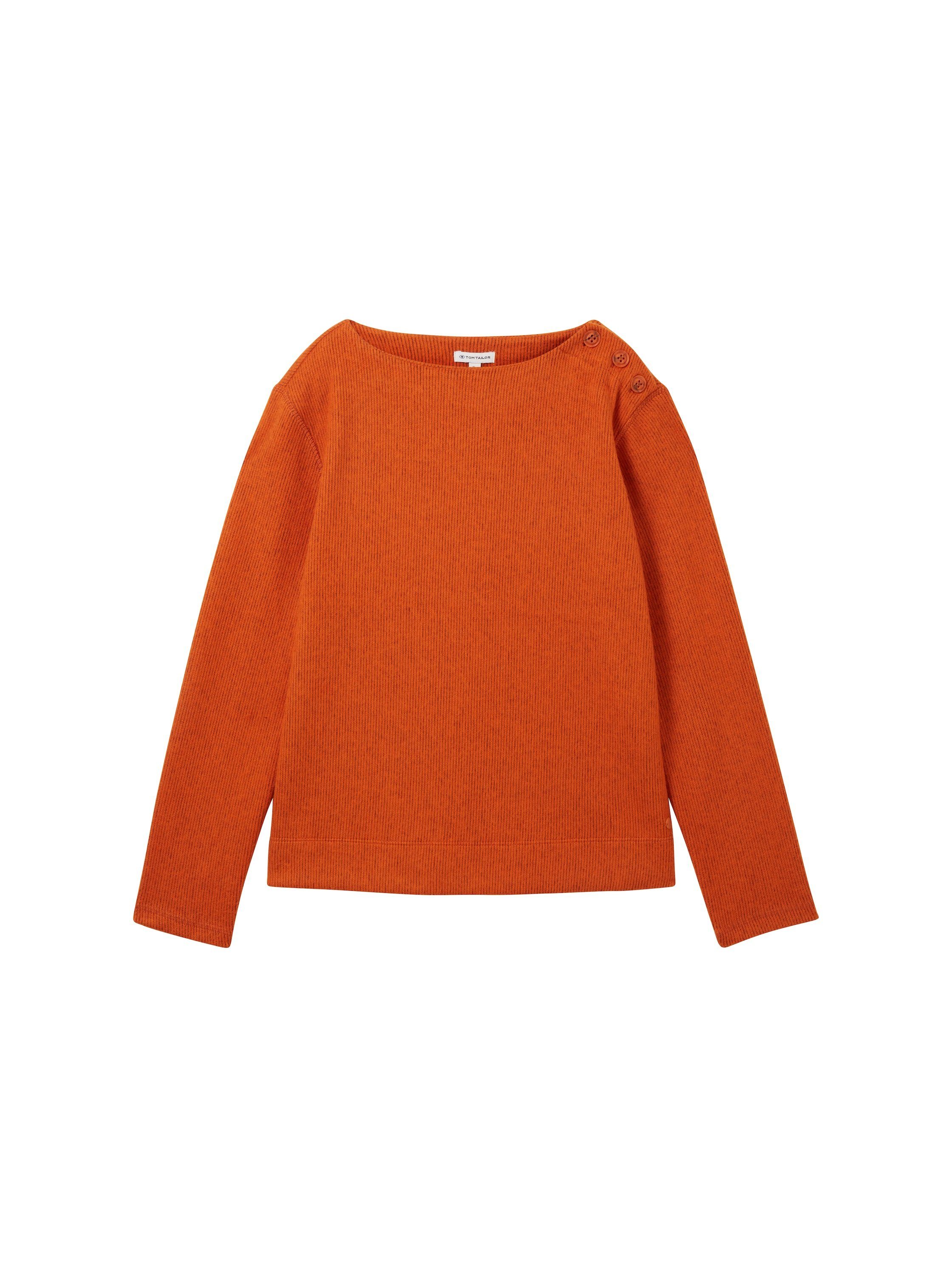 orange flame melange TOM TAILOR Sweatshirt Sweatshirt gold