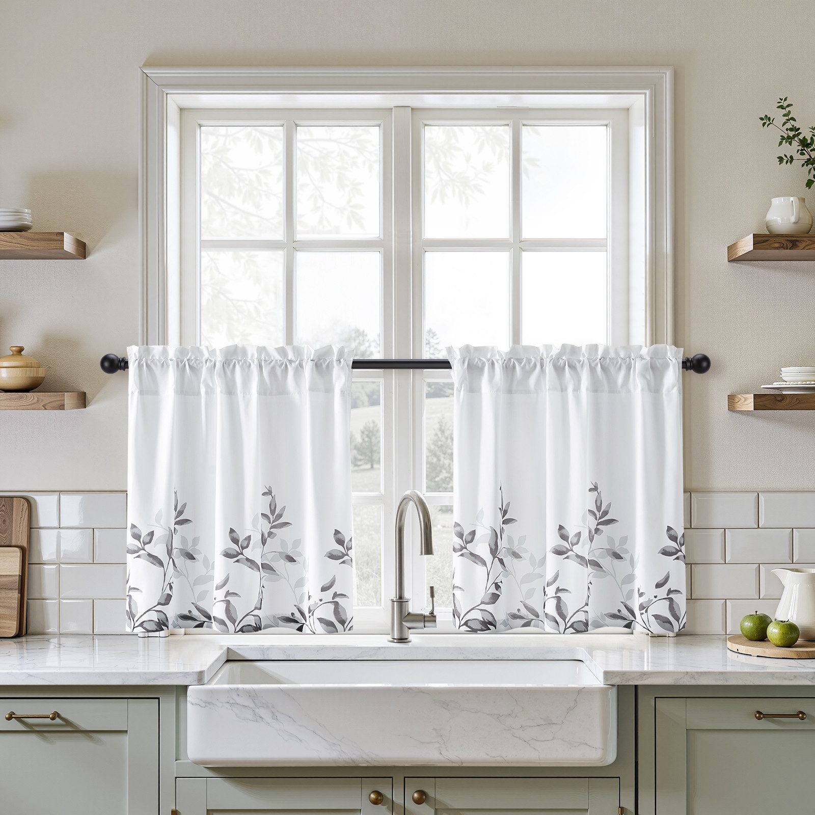 BYSURE Vorhang Gardinen Verdunklungsvorhänge Küchengardinen Bistrogardine ( günstig online kaufen