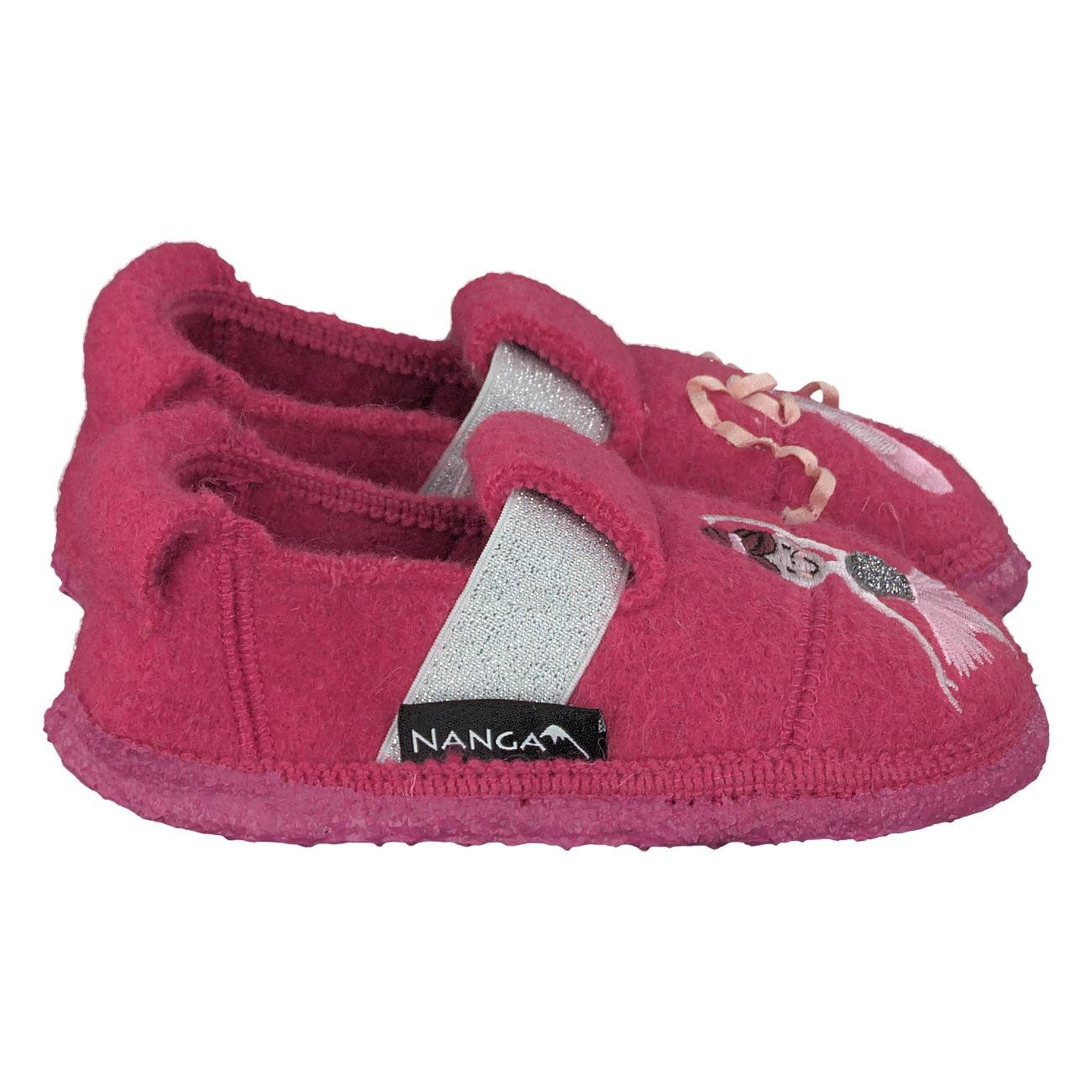 NANGA Nanga Ballet Hausschuh fuchsia Glitzer Hausschuh