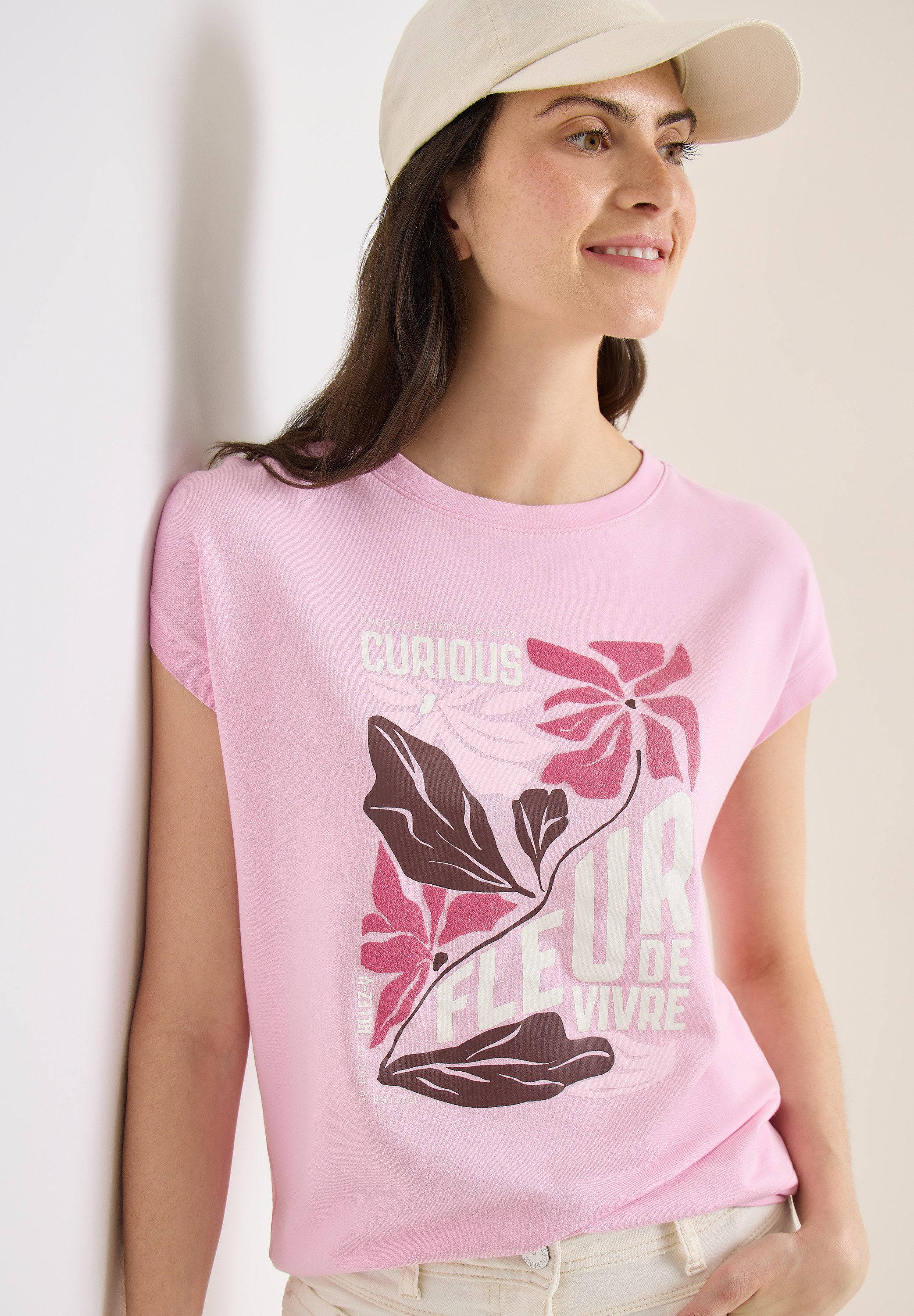 CECIL Print-Shirt mit U-Boot-Ausschnitt