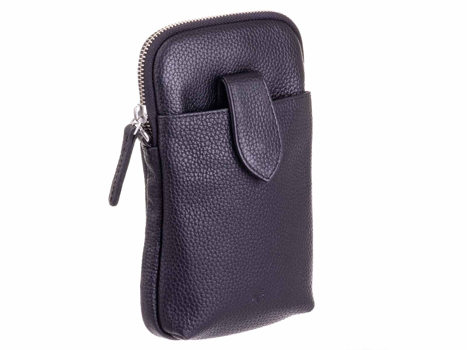 Prato Umhängetasche LM J07 Asif Rindleder glatt Handy Umhängetasche (ein Stück, 1-tlg., ca. B/H/T 13/22/3 cm), Modern