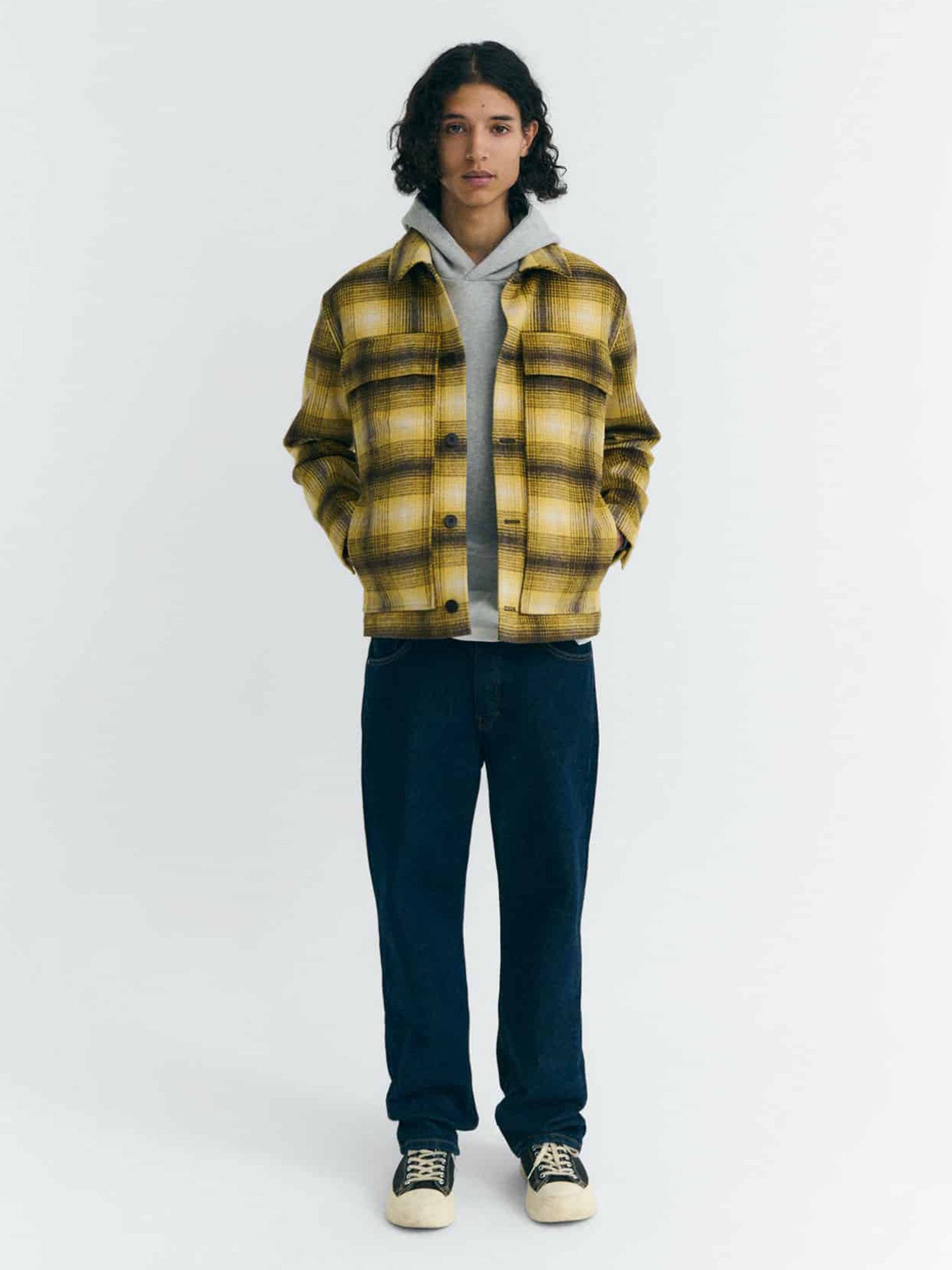 Thinking Mu Langarmhemd Windowpale Omar Shirt