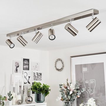 hofstein Deckenleuchte »Gambellara« moderne Deckenlampe aus Metal in Nickel-matt, ohne Leuchtmittel, Leuchte im modernen Design mit drehbaren Schirmen, 6xGU10