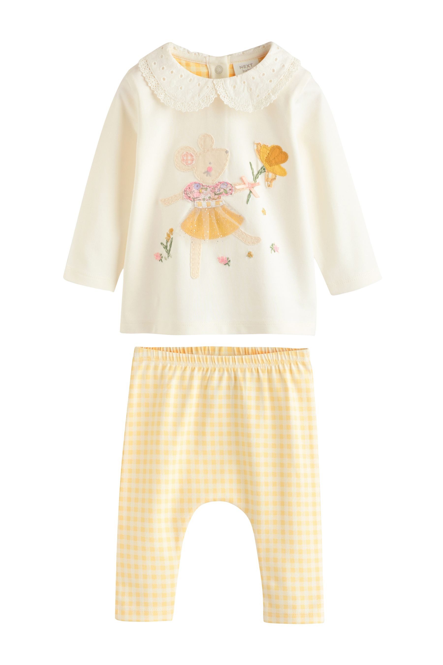 Next Langarmshirt & Leggings Baby Langarm-Oberteil und Leggings im 2er-Set (2-tlg)
