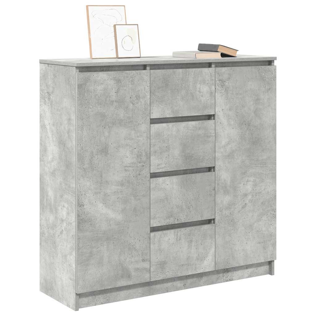 vidaXL Sideboard Sideboard mit Schubladen Betongrau 100,5x35x98,5 cm (1 St) – Bild 4 von 5