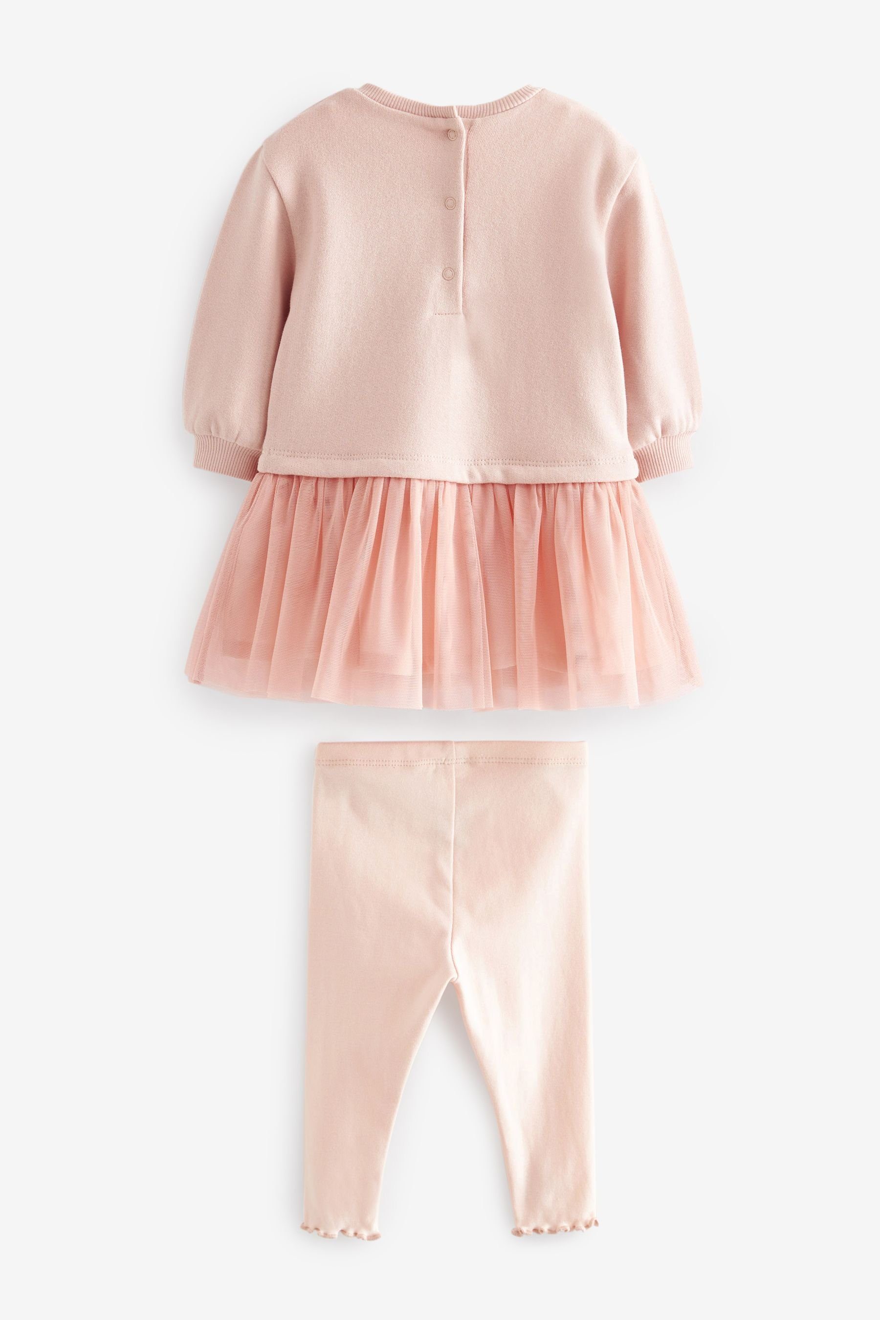 Next & Pink mit Tutu-Sweatshirt Baby-Set Shirt Leggings Bunny Leggings und (2-tlg)