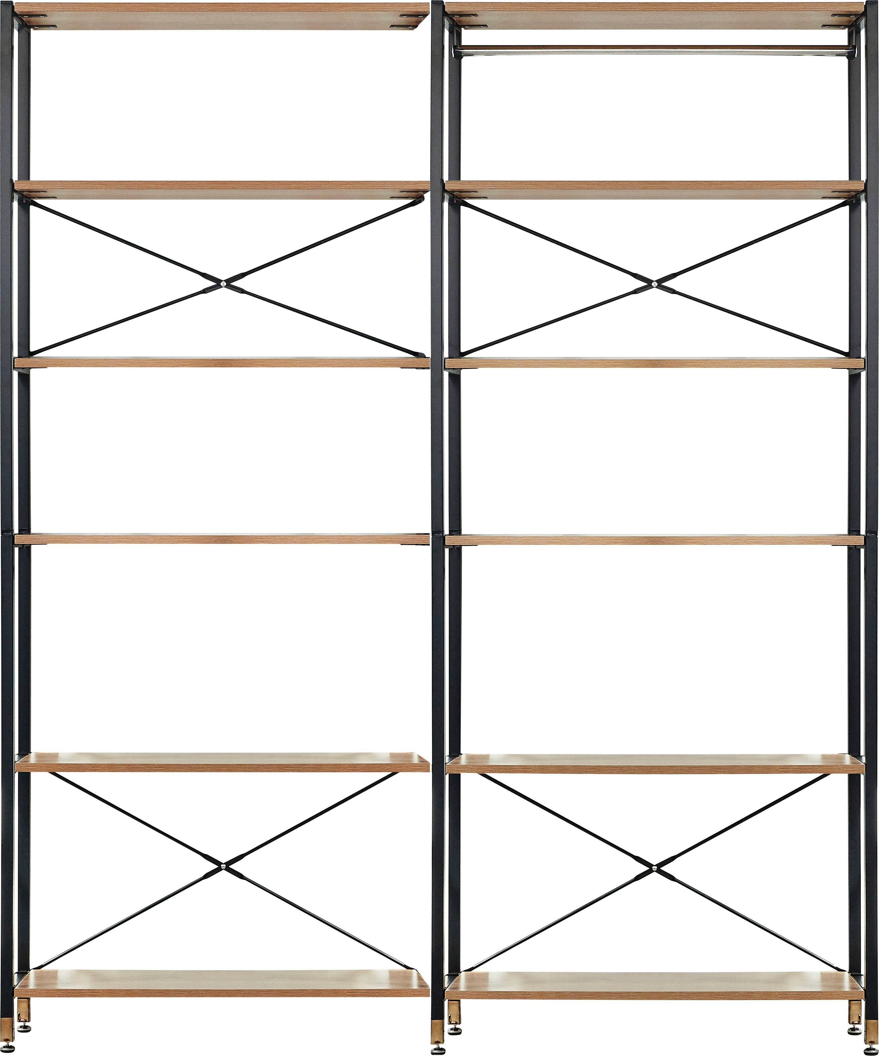 Home affaire Mehrzweckregal, MDF mit Akazie-Dekor