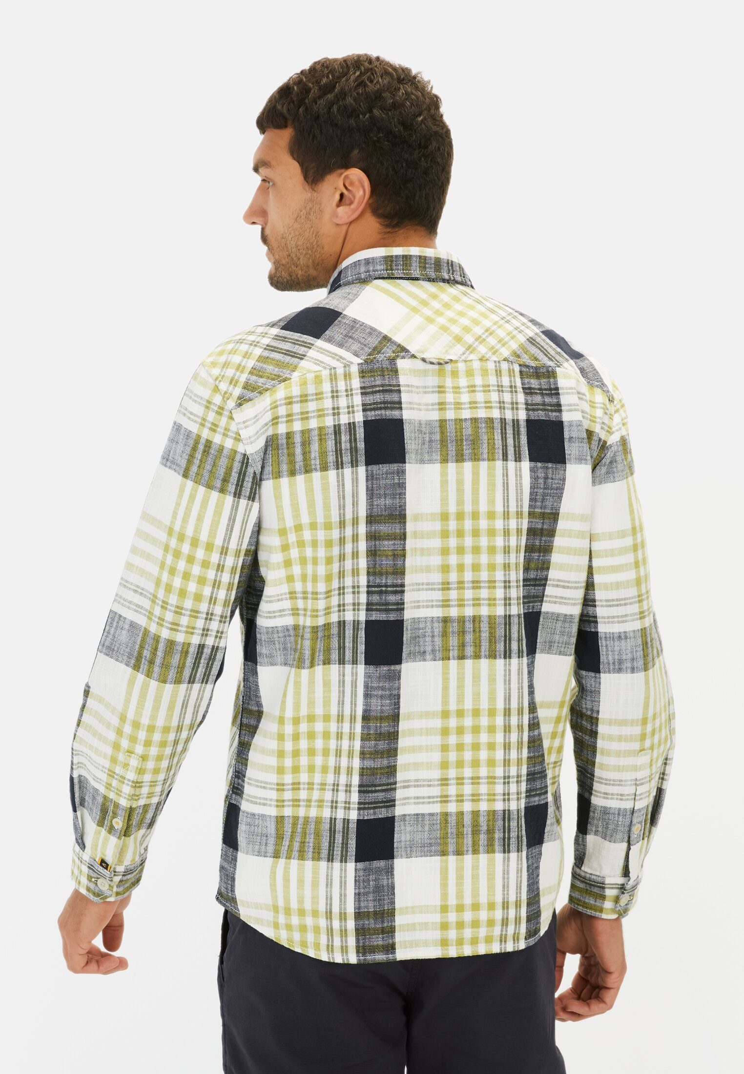 camel active Karohemd aus Baumwolle Langarm Button-Down Button-Down günstig online kaufen