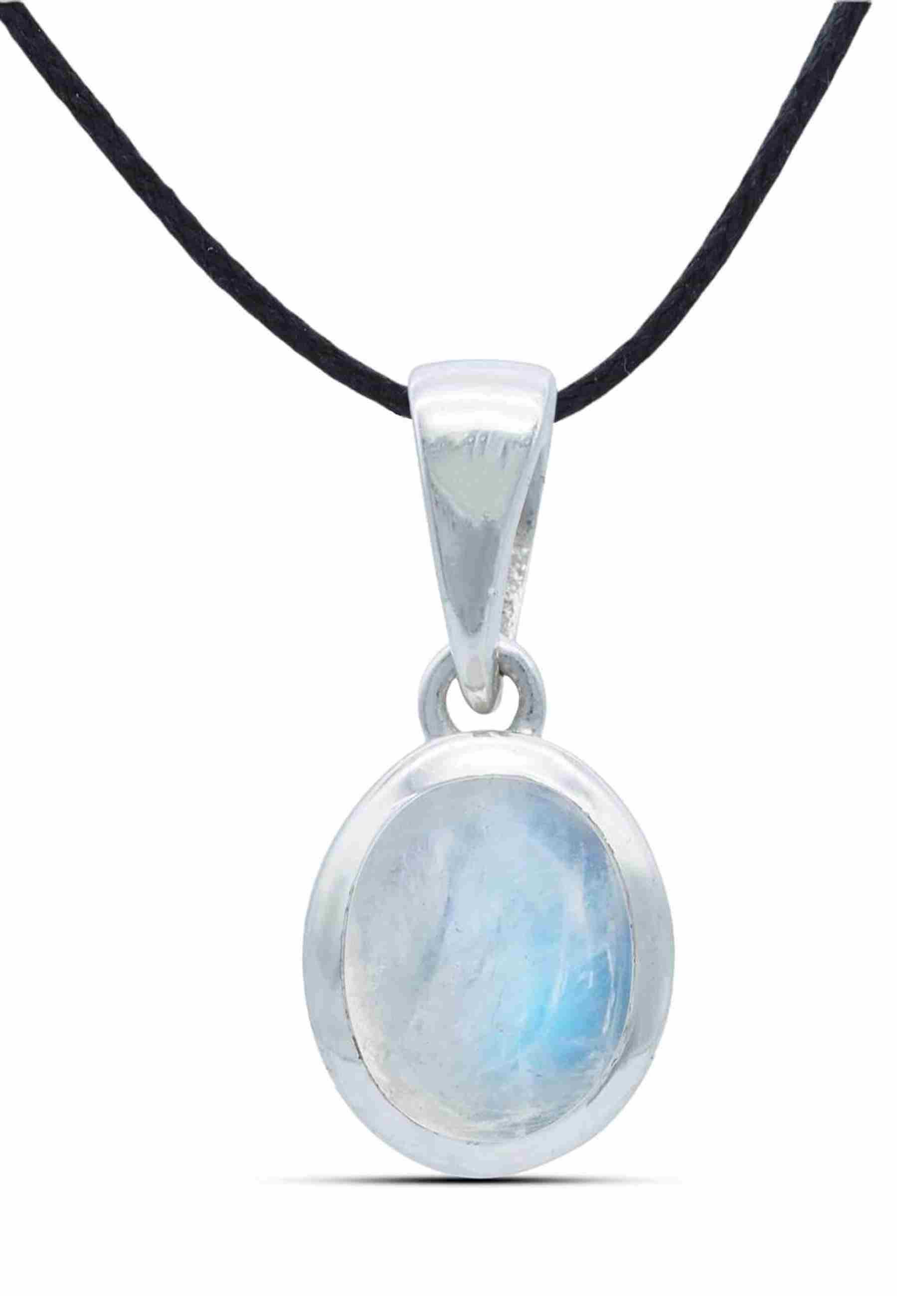 mantraroma Kettenanhänger MIALE oval aus 925 Silber mit Regenbogen Mondstei günstig online kaufen