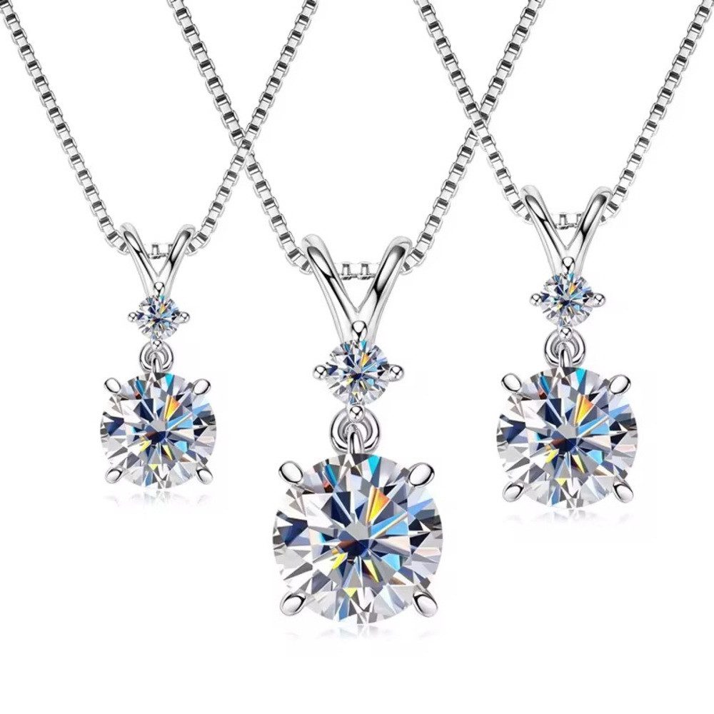 ROUGEMONT Silberkette Moissanit Damen Halskette -925 Sterling Silber 6,5mm günstig online kaufen