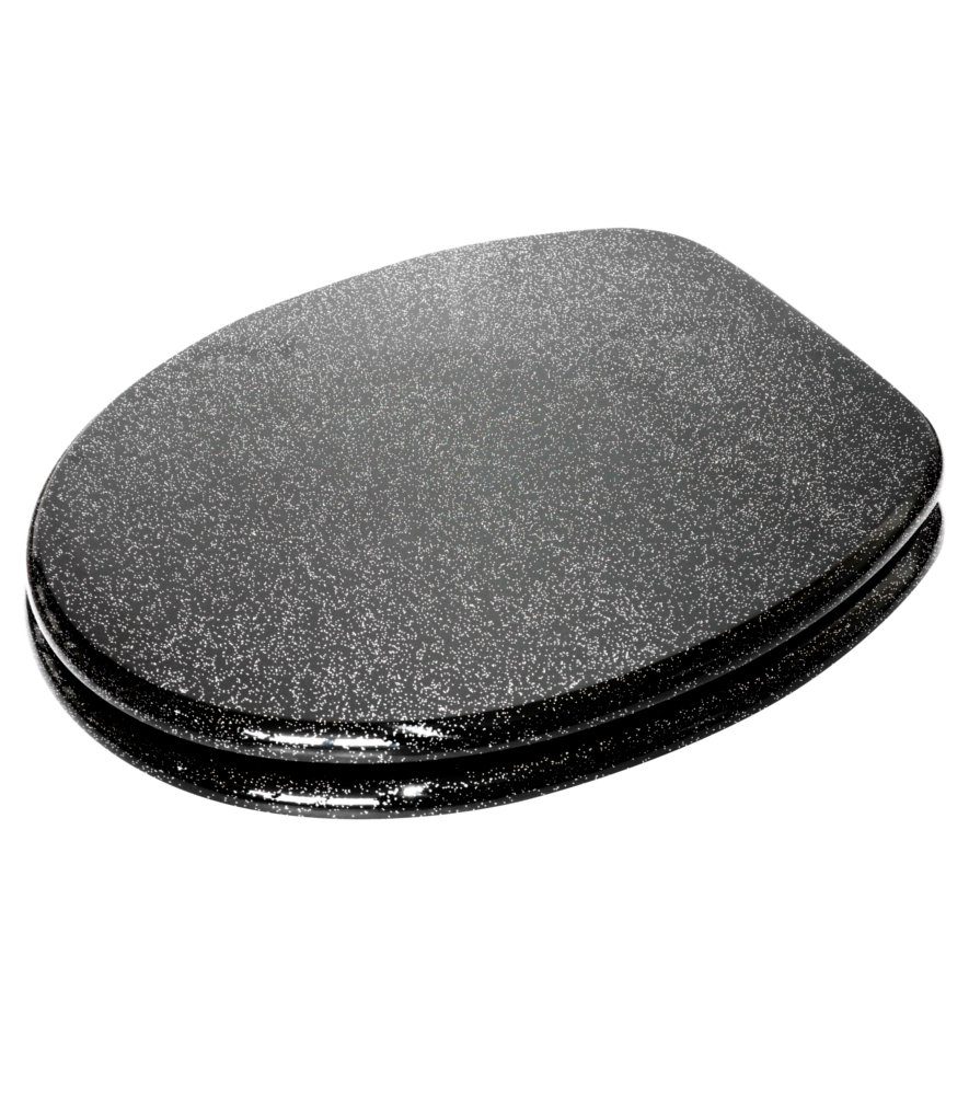 Sanilo WC-Sitz Glitzer Schwarz, universell, leichte günstig online kaufen