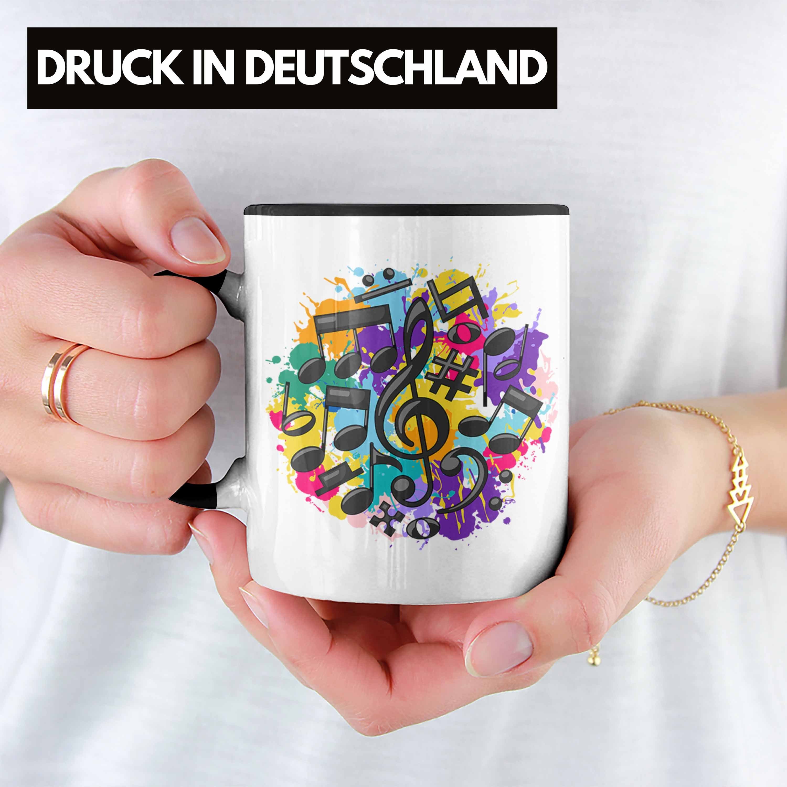 Trendation Tasse Trendation - Musiker Tasse Geschenk Musik-Lehrer Musik-Lehererin Geschenkidee Musik Fan Geschenke Spruch Schwarz