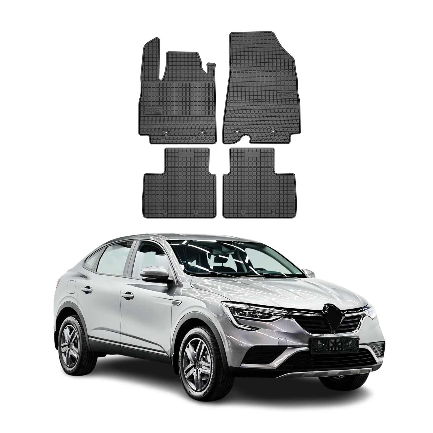 OMAC Auto-Fußmatten für Renault Arkana 2019-2025 Gummimatten Schwarz 4 tlg (4 St), für Renault Arkana 2019-2025 Renault Arkana 2019-2025, Antirutsch,Wasserfest,Einfache Installation