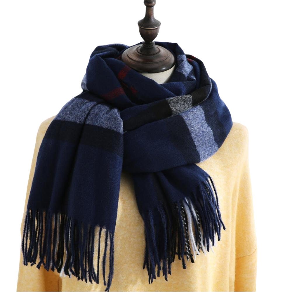 Blusmart Schal Karierter Schal für Damen, (Warmer Schal aus Kaschmirimitat, günstig online kaufen