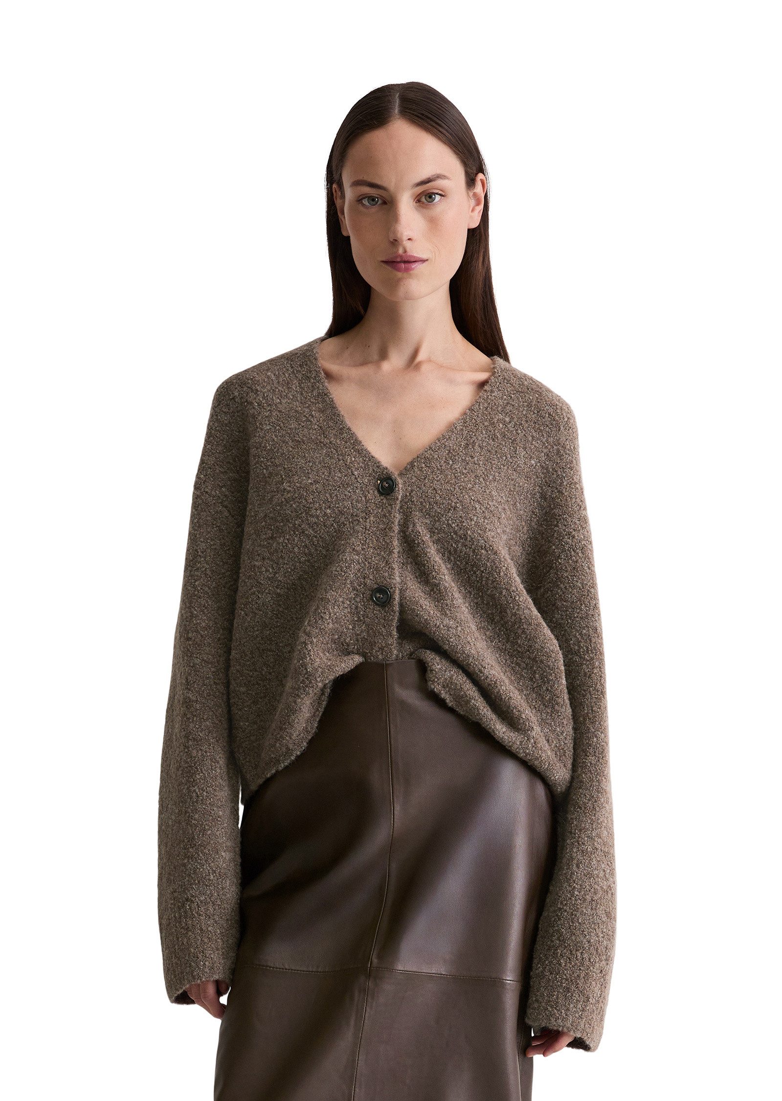 Marc O'Polo Cardigan aus Schurwolle-Alpakawolle-Mix günstig online kaufen