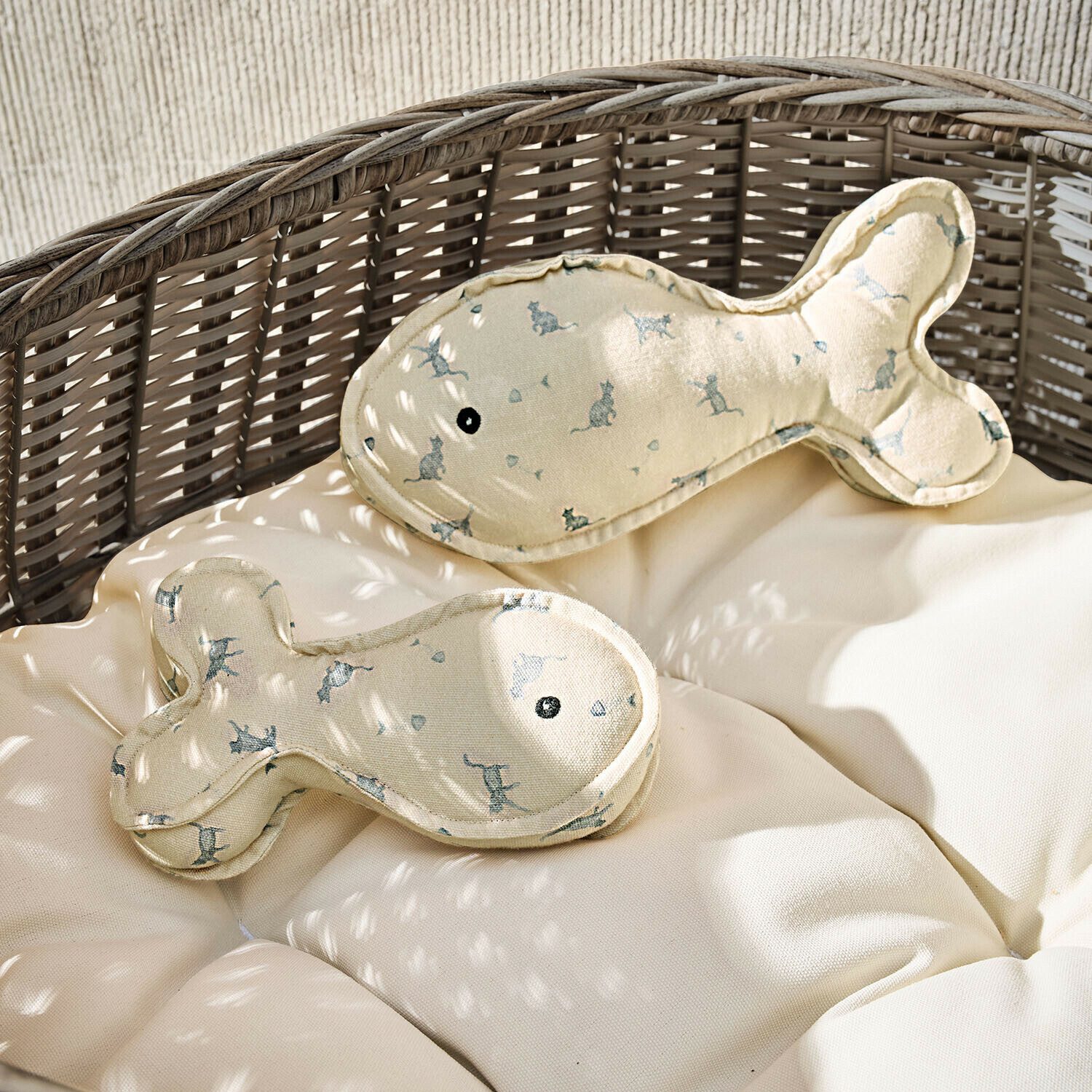 Mirabeau Katzenliege Kissen 2er Set Oceravia beige/blau