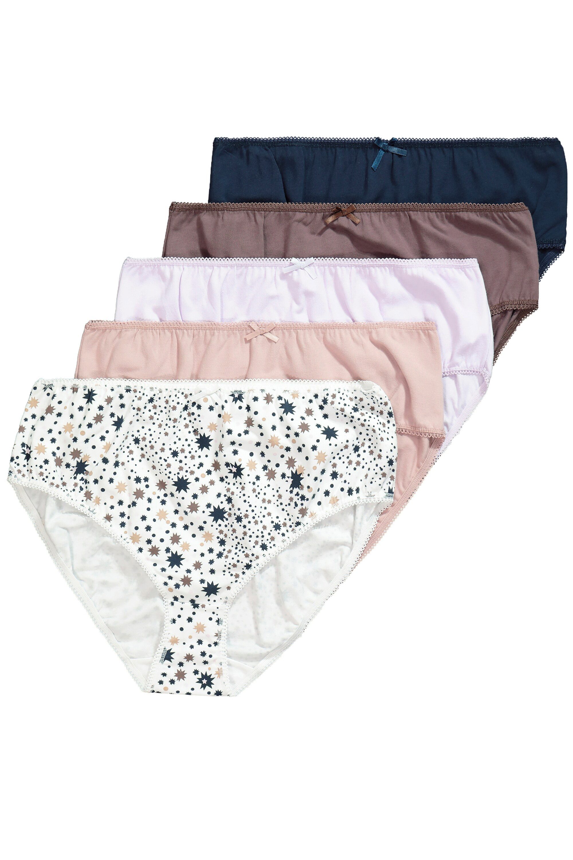 Slip Midislips 5er-Pack Sternenmuster/uni