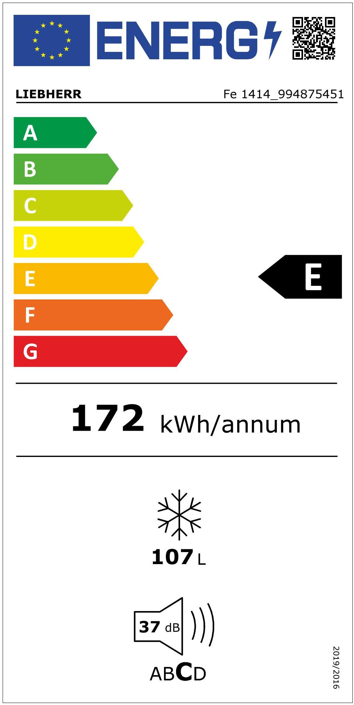 Energieeffizienzklasse: 