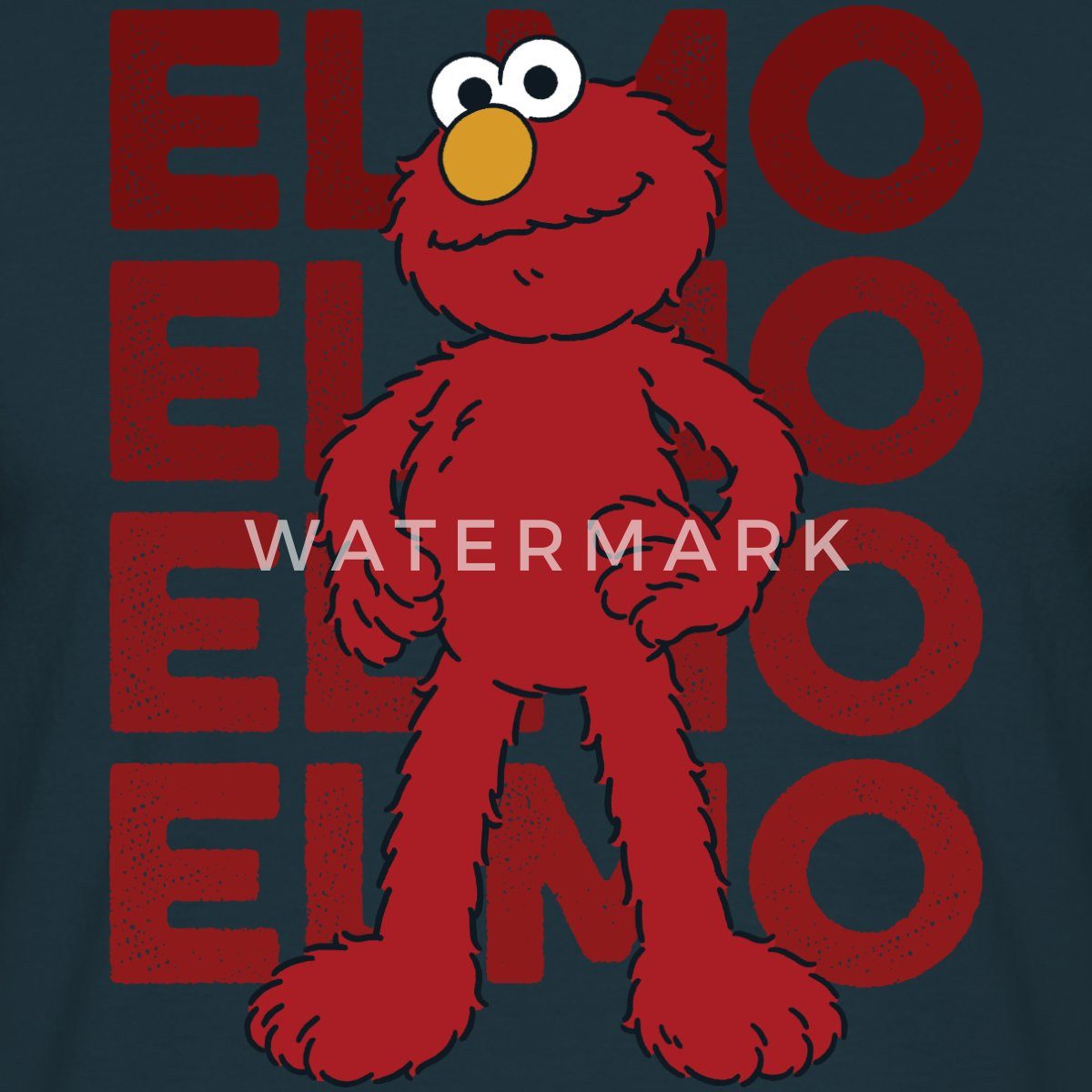 Spreadshirt T-Shirt Sesamstraße Elmo Pose Männer T-Shirt (1-tlg)