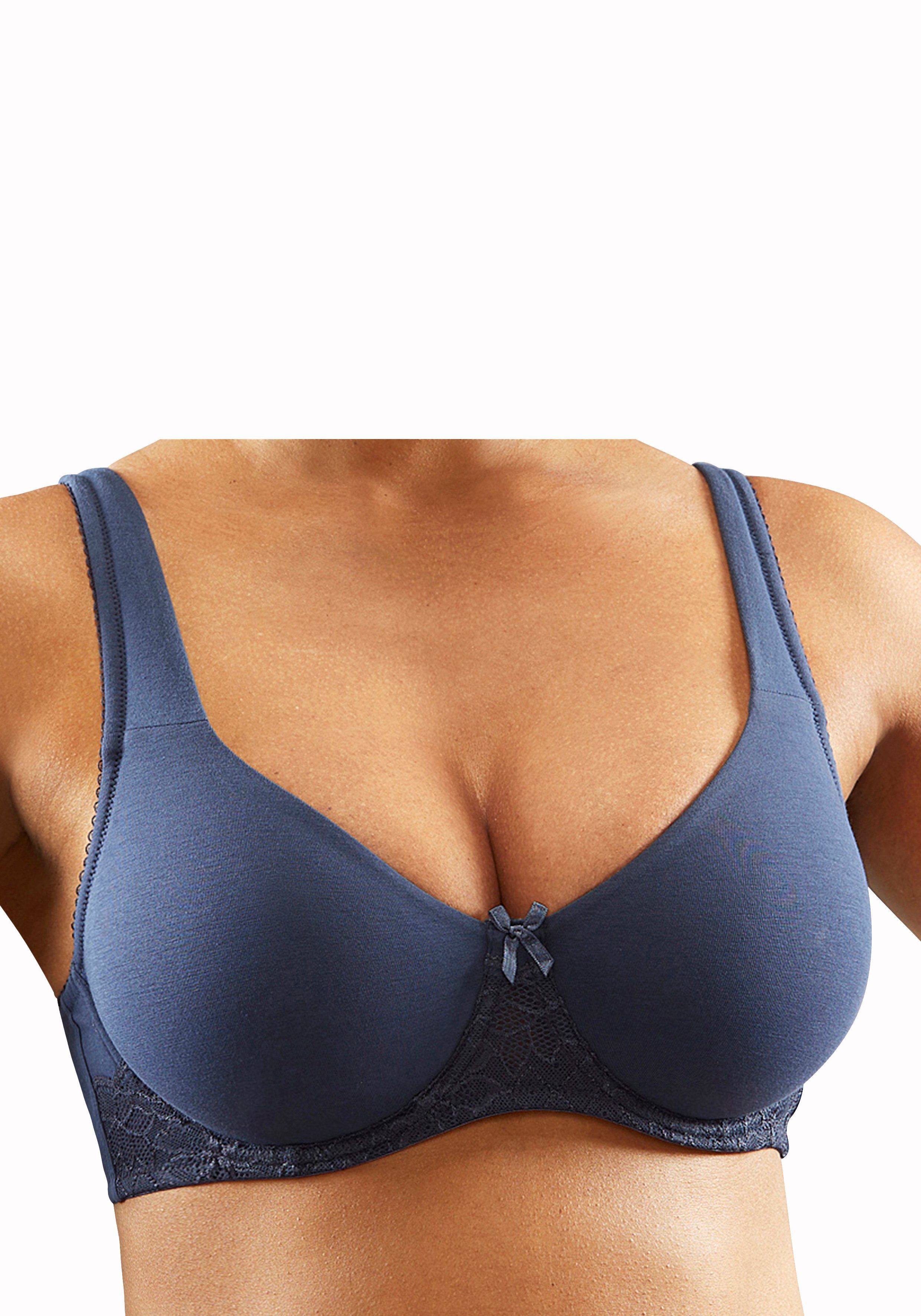 Nuance by Lascana T-Shirt-BH (Packung, 2 Stück) mit Bügel und nahtlosen Cups, aus Baumwoll-Qualität – Bild 5 von 5