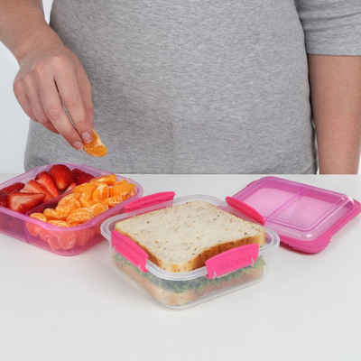 sistema Lunchbox »Lunchbox Stack 1.24l, transparent-pink«, Kunststoff (lebensmittelsicher)