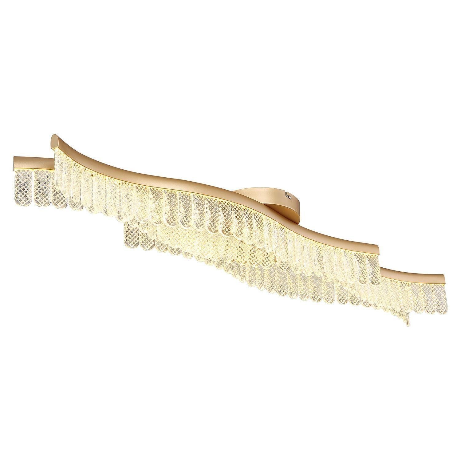 GLOBO LIGHTING LED Deckenleuchte JULIET, Goldgelb matt, Transparent, Metall günstig online kaufen