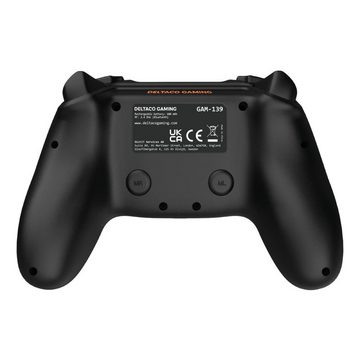 DELTACO Playstation 4 kabelloser Bluetooth-Controller Android Gaming-Controller (Hochpräziser 3D-Joystick, 2 programmierbare Makrotasten, Touchpad)