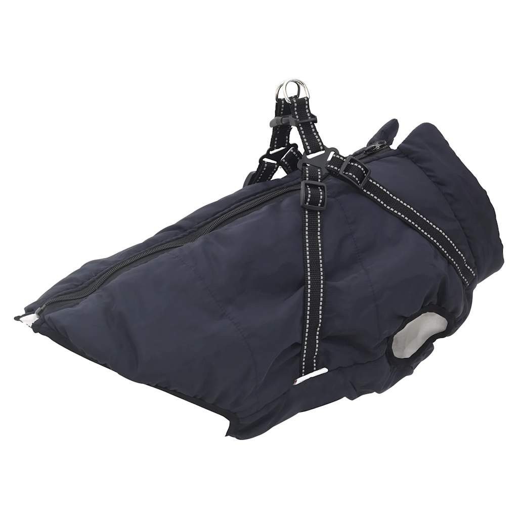 vidaXL Hundemantel l44 Hundemantel mit Geschirr Wasserdicht Marineblau 3XL