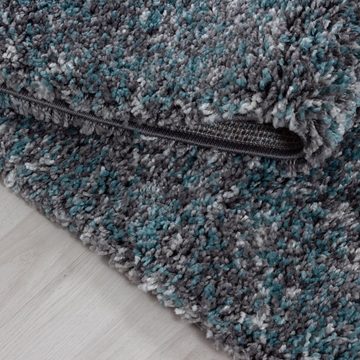 Teppich Hochflor Teppich Enrico Blau, Teppich Boss, Läufer, Höhe: 30 mm