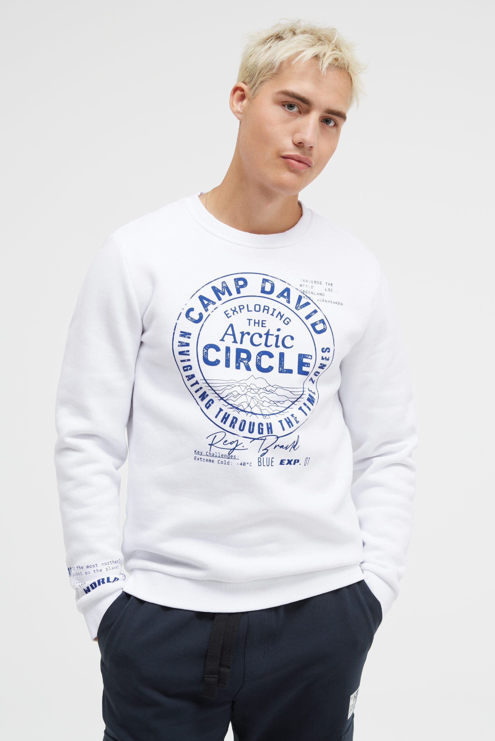 CAMP DAVID Sweater mit weicher Innenseite