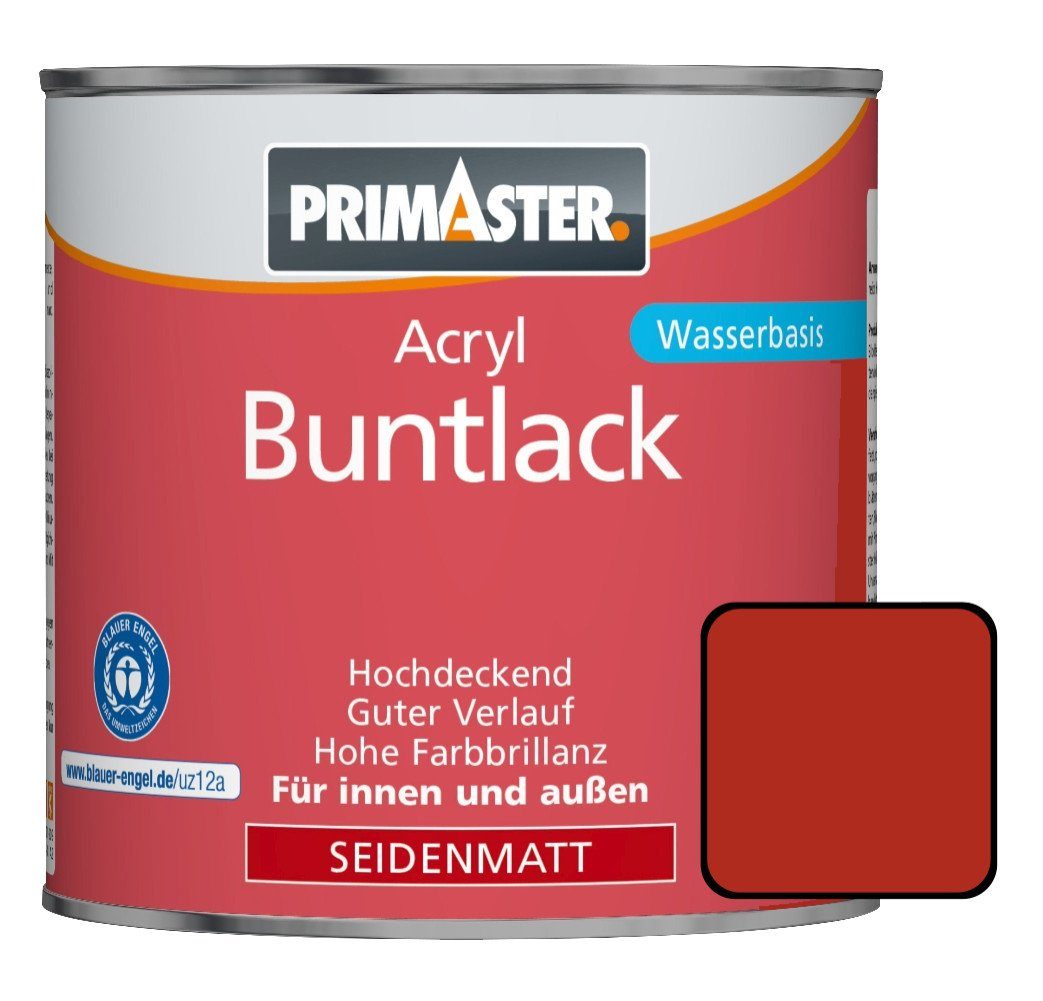 Buntlack RAL Acryl-Buntlack ml Acryl Primaster Primaster feuerrot 750 3000