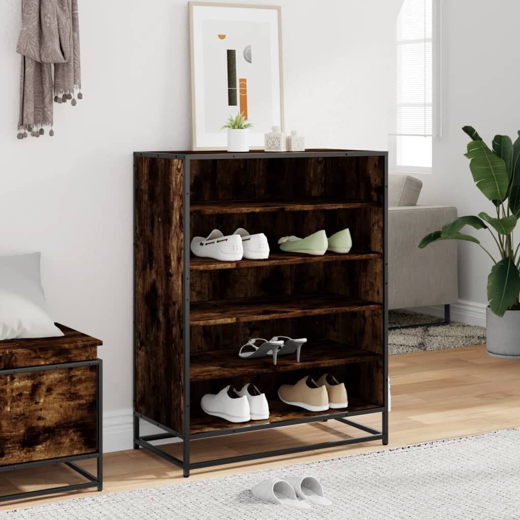 vidaXL Schuhregal Schuhschrank Räuchereiche 75x38x97,5 cm günstig online kaufen