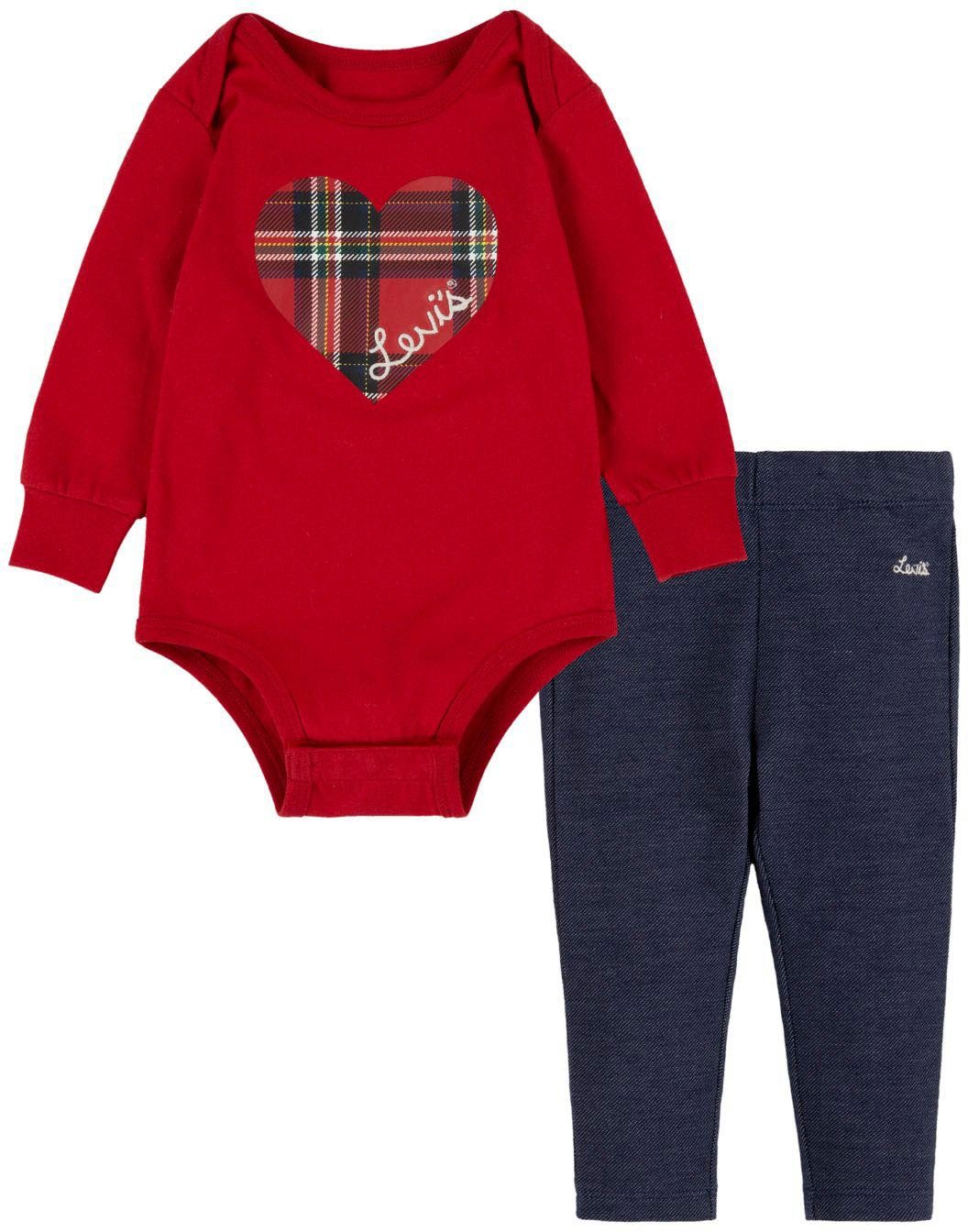 Levi's® Kids Body & Leggings PLAID 2PC BOX SET (2-tlg) for BABYS