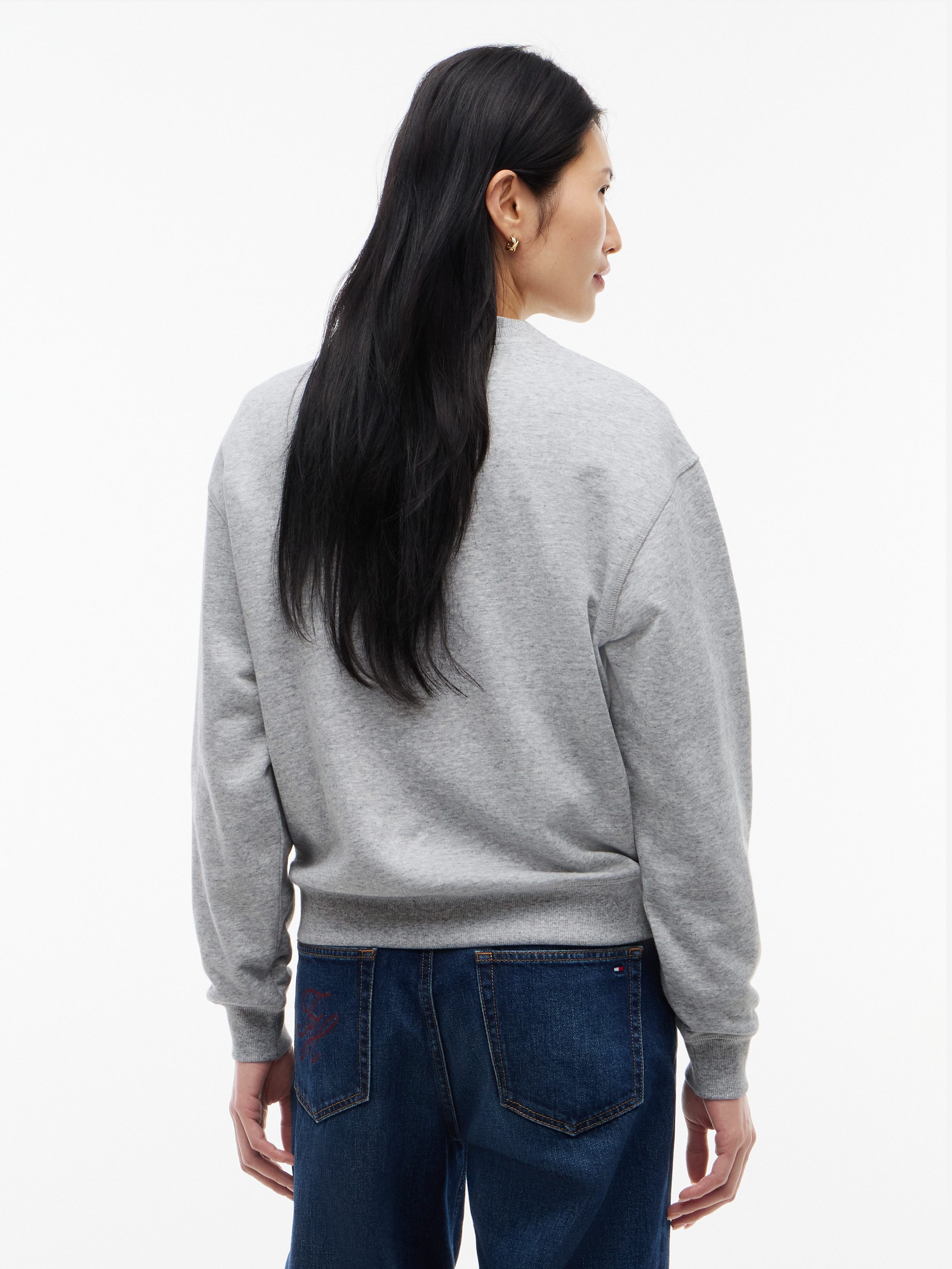Tommy Hilfiger Sweatshirt SCRIPT TERRY MDRN C-NK SWTSHIRT Baumwolle