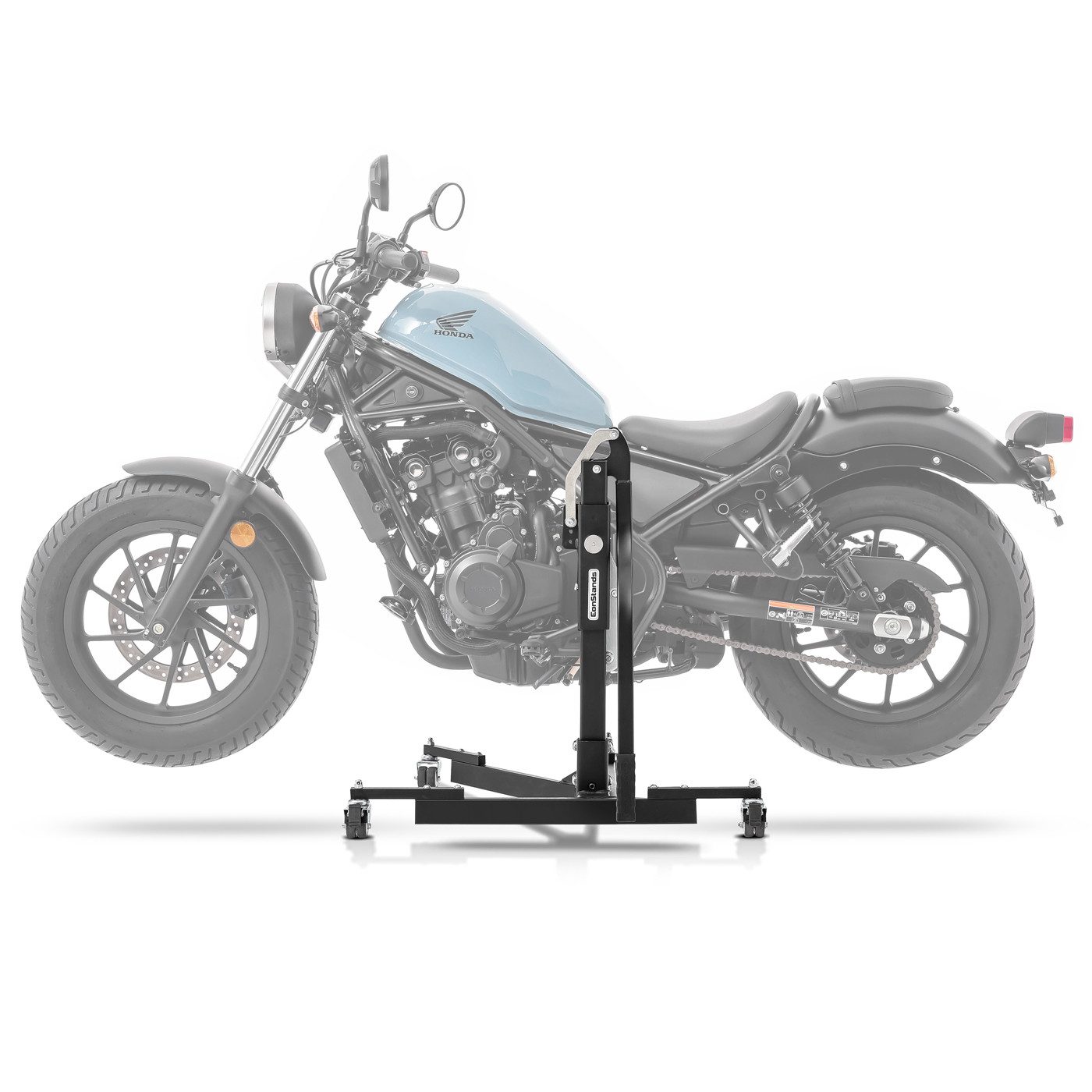 ConStands Motorradheber CS Power Evo-Zentralständer für Honda Rebel 500 17-26 Schwarz