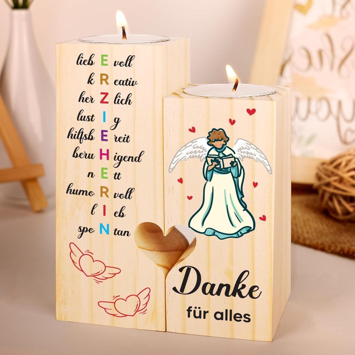 LuxusKollektion Kerzenständer Abschiedsgeschenk Erzieherin Kerzenständer Da günstig online kaufen