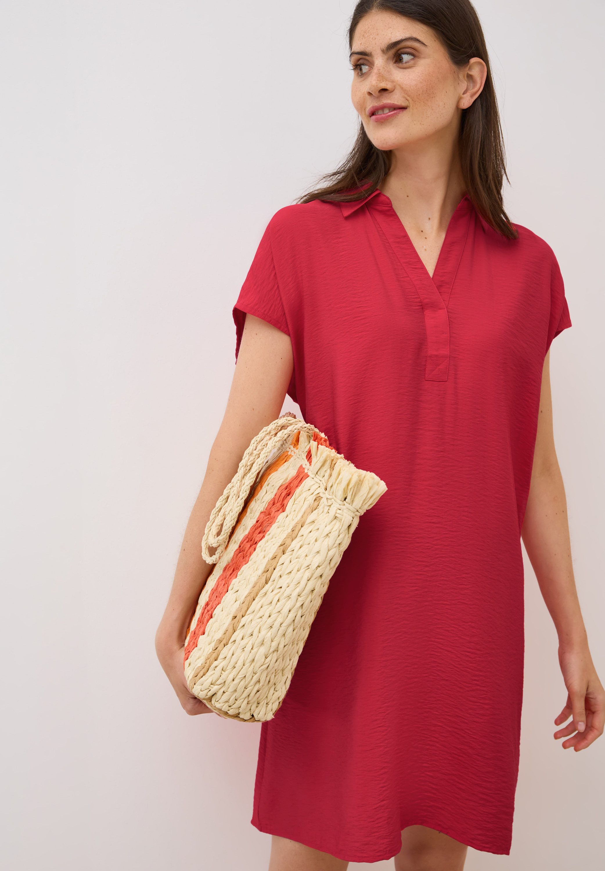 CECIL Hemdblusenkleid Sommerkleid in feiner Struktur-Qualität günstig online kaufen