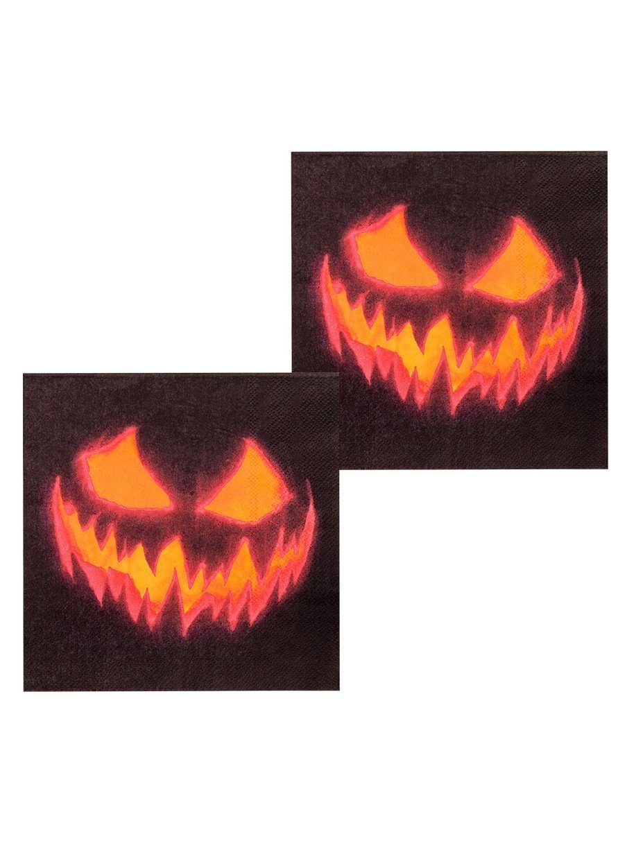 Boland Auf für Halloweenpartys! gekommen: 20 Halloween Einweggeschirr-Set Kürbis Servietten, den Deko Papier,