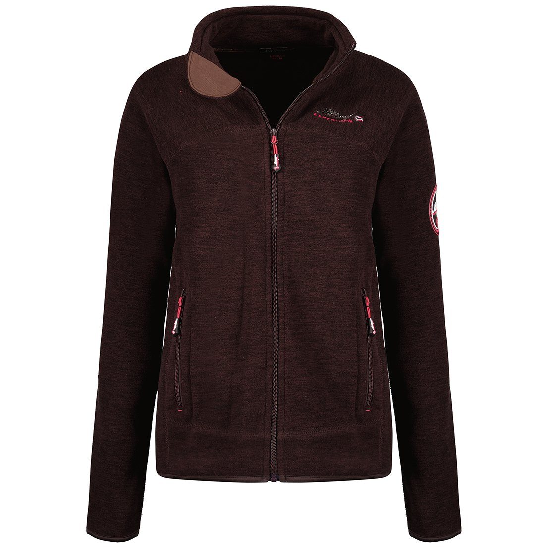 Geographical Norway Fleecejacke Damen - G-TARELLA leicht zu tragen, warm und flauschig Braun