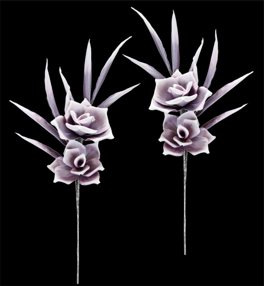 Kunstblume Softschaum-Rose, I.GE.A., Höhe 62 cm, Rosenzweig