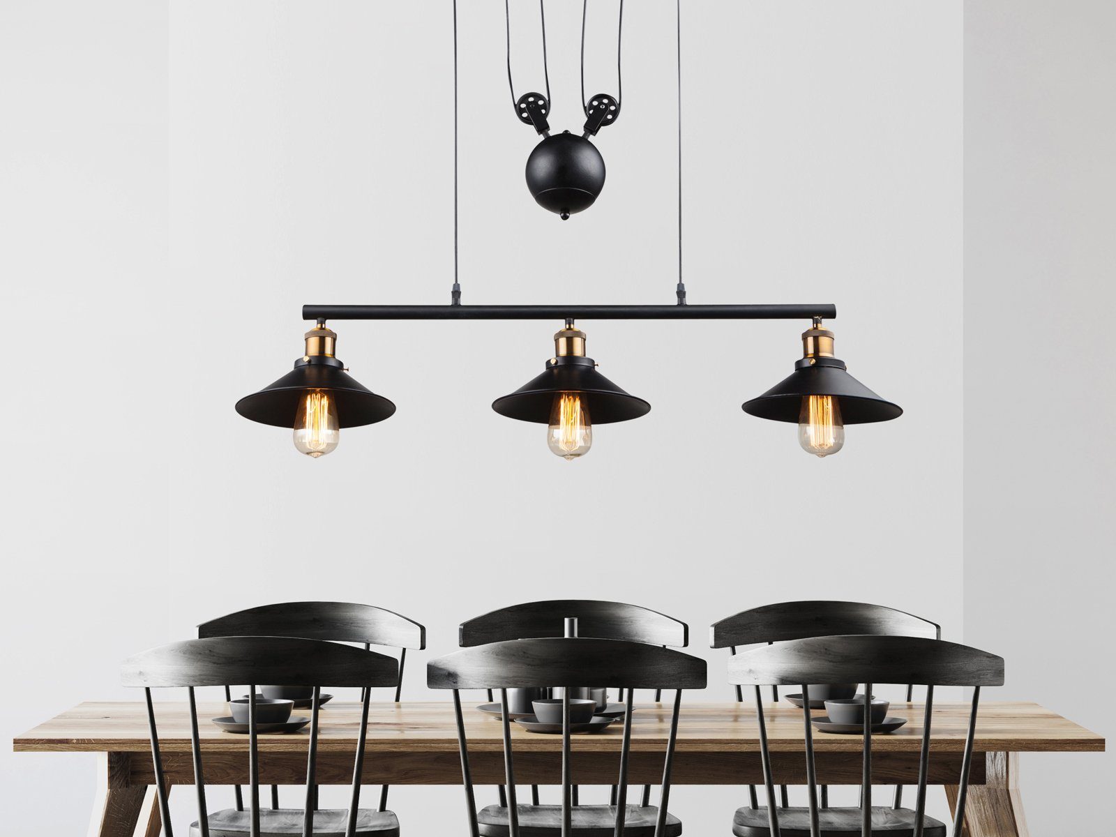 GLOBO LIGHTING LED Pendelleuchte, LED wechselbar, warmweiß, Zugpendelleucht günstig online kaufen