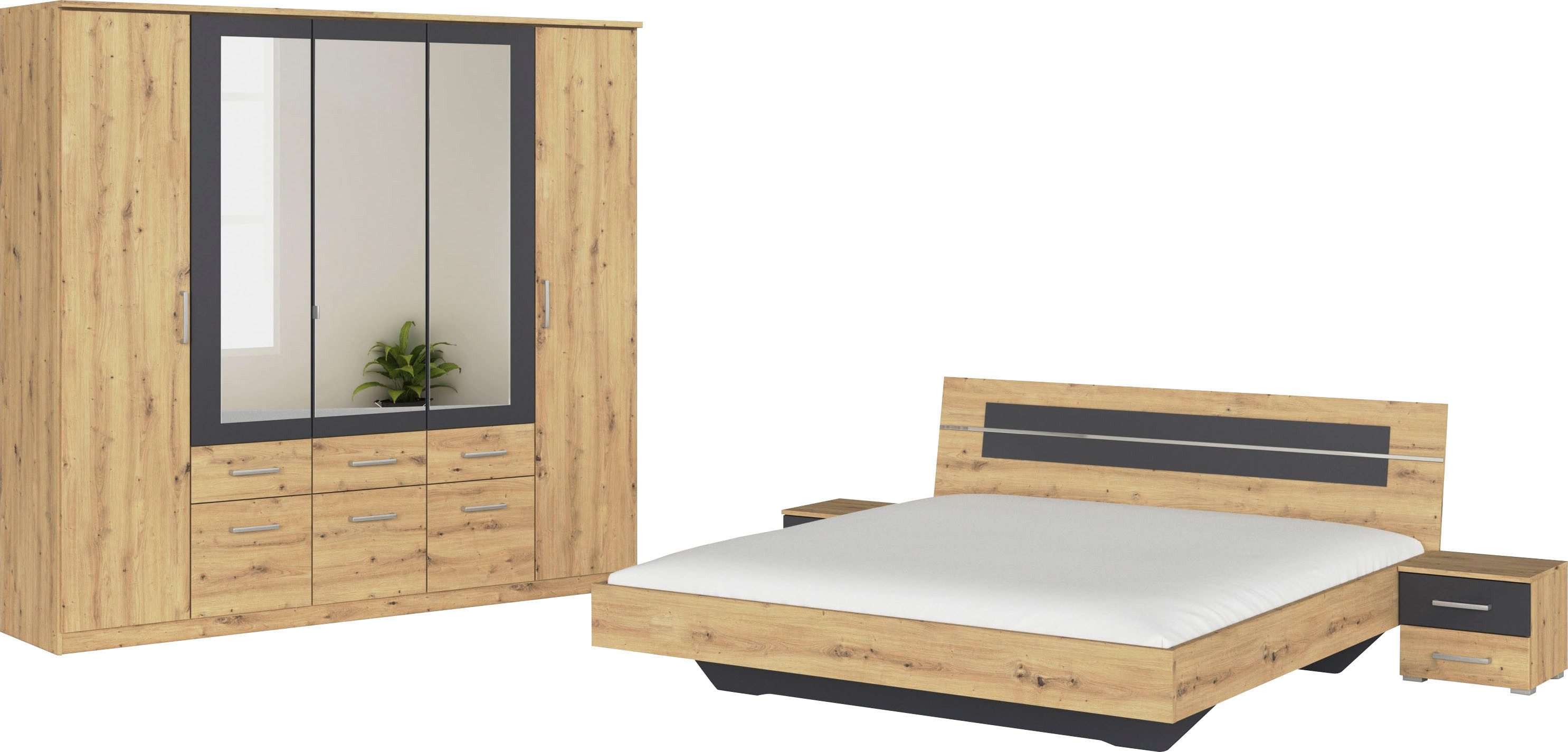 rauch Schlafzimmer-Set Komplettschlafzimmer Schlafzimmer BURANO mit günstig online kaufen