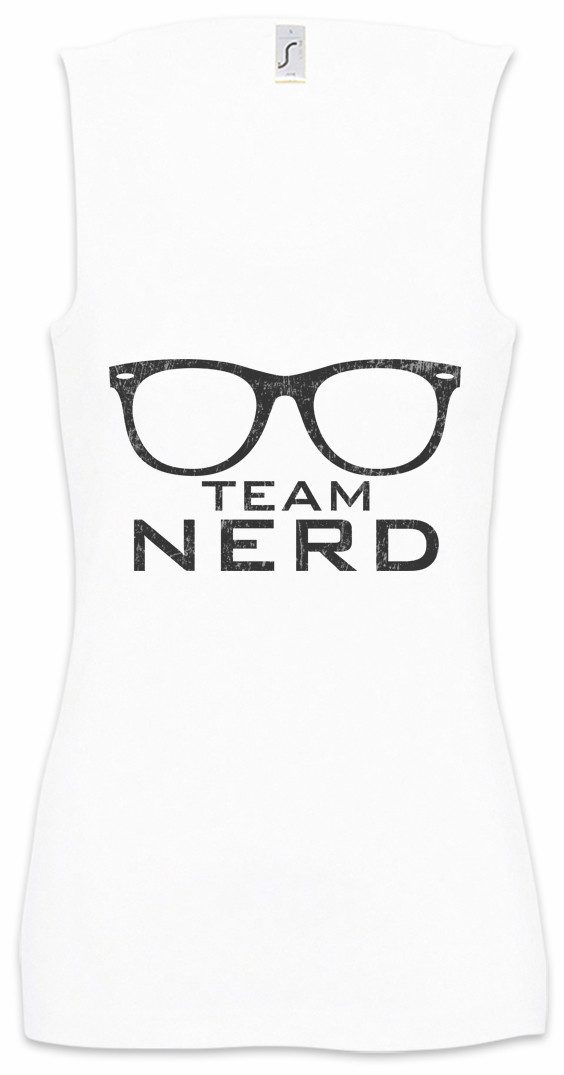 Tanktop Team Nerd Ärmelloses Damen T-Shirt Geek Freak Gamer Informatiker