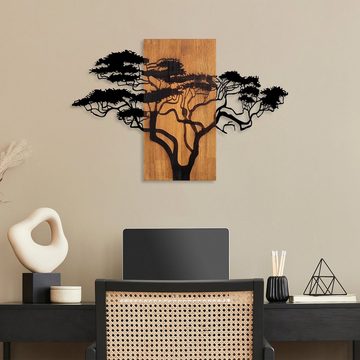 Wallity Wanddekoobjekt TNL3152,Schwarz, 90 x 58 cm, 100% Holz