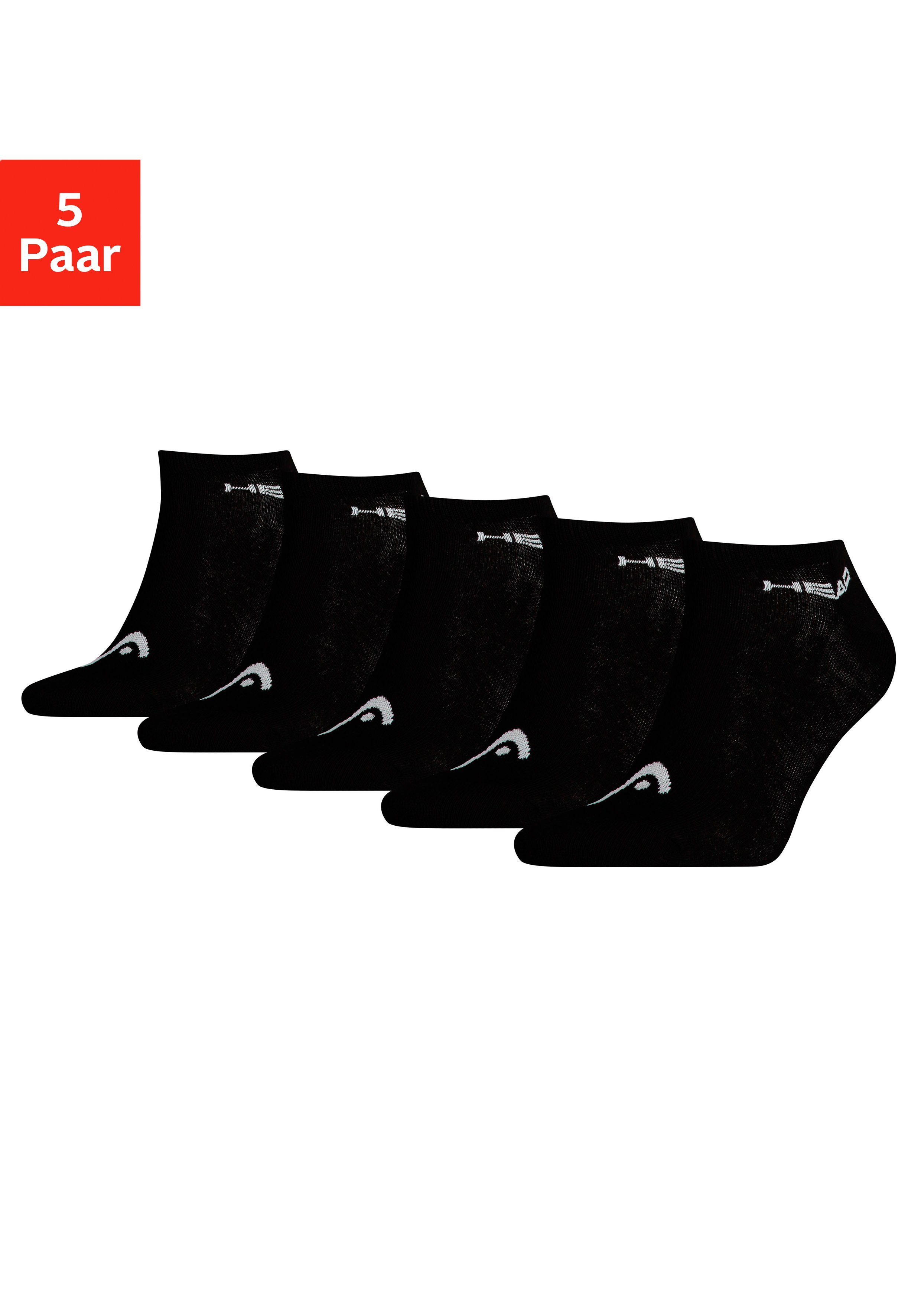 am (5-Paar) Logoschriftzug Bündchen mit Sneakersocken Head schwarz