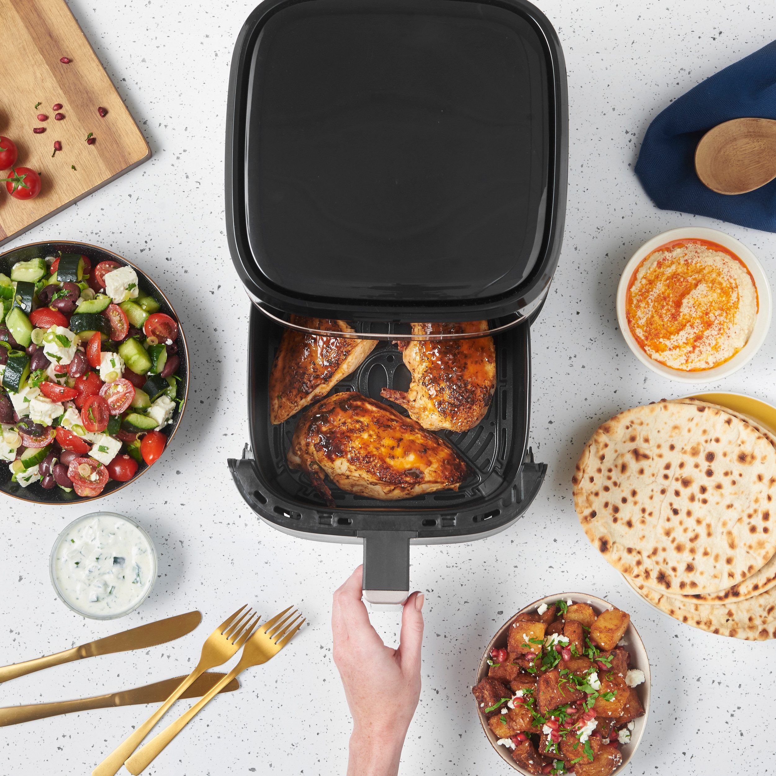 RUSSELL HOBBS Heißluftfritteuse 27610-56 SatisFry, 1300 W, Airfryer–wenig oder kein Öl erforderlich, 9 Programme, 4,3 L – Bild 5 von 5